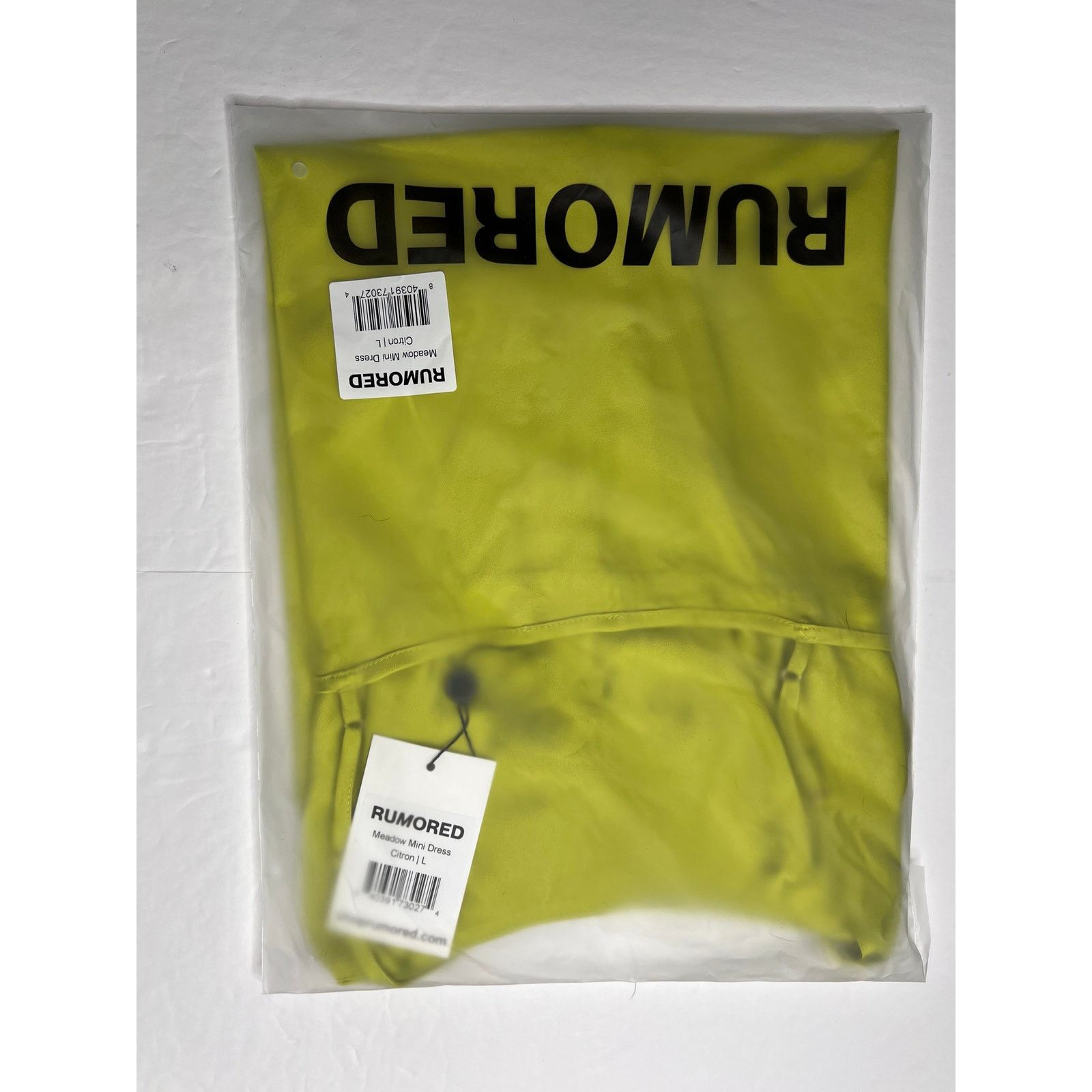 Other Rumored Meadow Mini Dress LARGE Green Satin Empire Cocktail Size L / US 10 / IT 46 - 8 Thumbnail