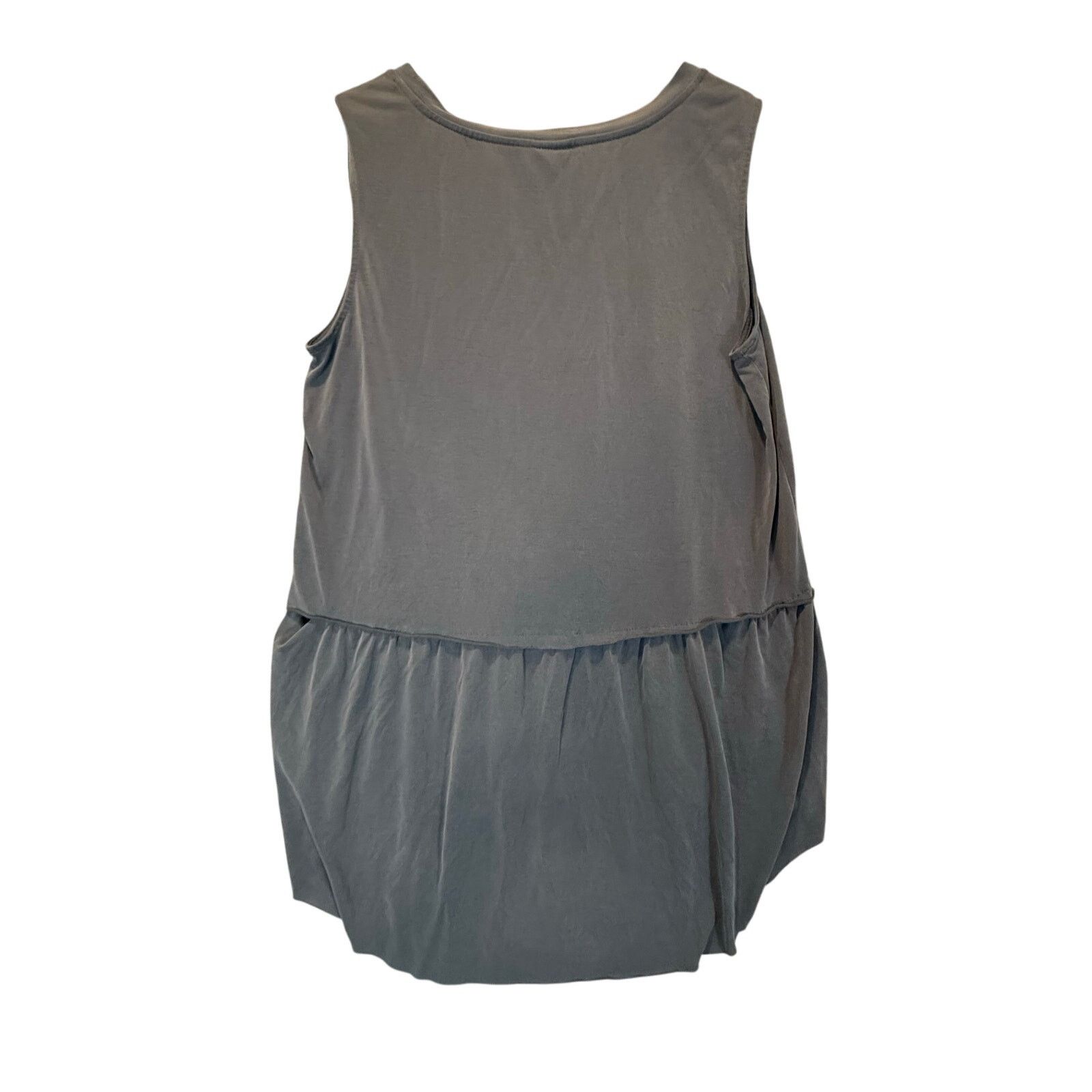 Other Mote Gray Peplum Tank Top Blouse Sleeveless Tunic Modal L Size L / US 10 / IT 46 - 2 Thumbnail
