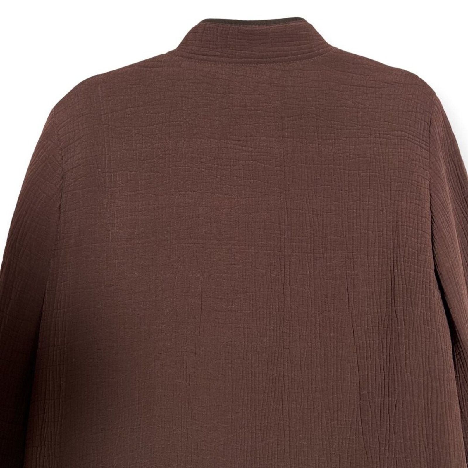 Eileen Fisher Eileen Fisher Silk Sponge Jacket Maroon Brown S Size S / US 4 / IT 40 - 5 Thumbnail