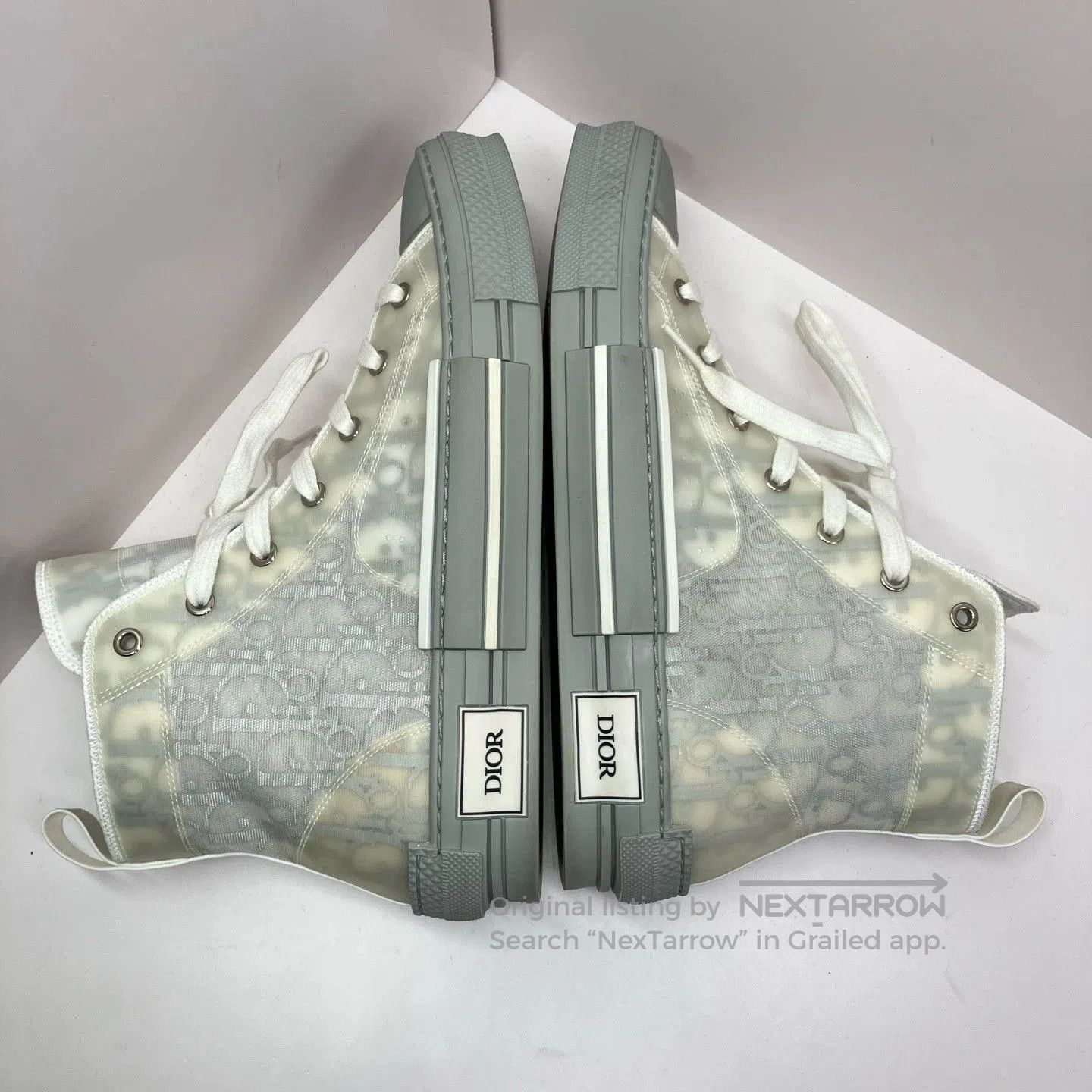Dior dior b23 grey monogram high. Size US 10 / EU 43 - 4 Thumbnail