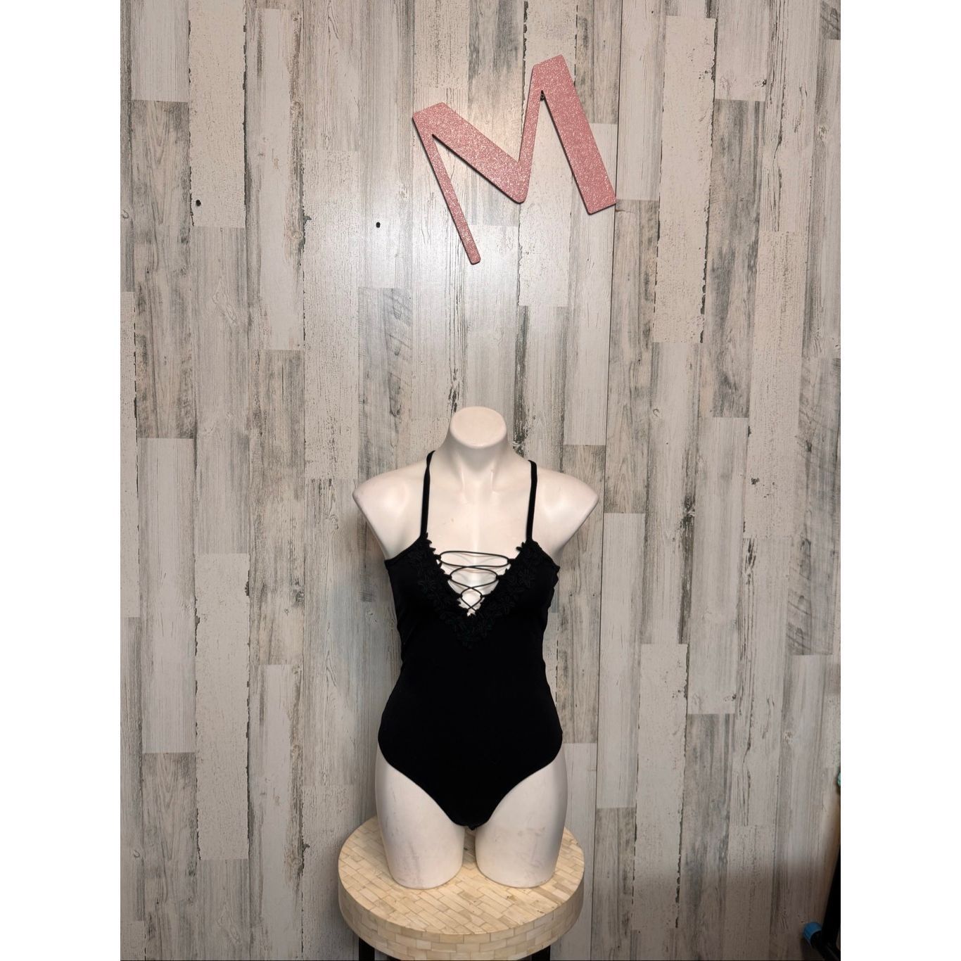 Guess Guess Black Lace-Up Bodysuit Size M Size M / US 6-8 / IT 42-44 - 1 Thumbnail