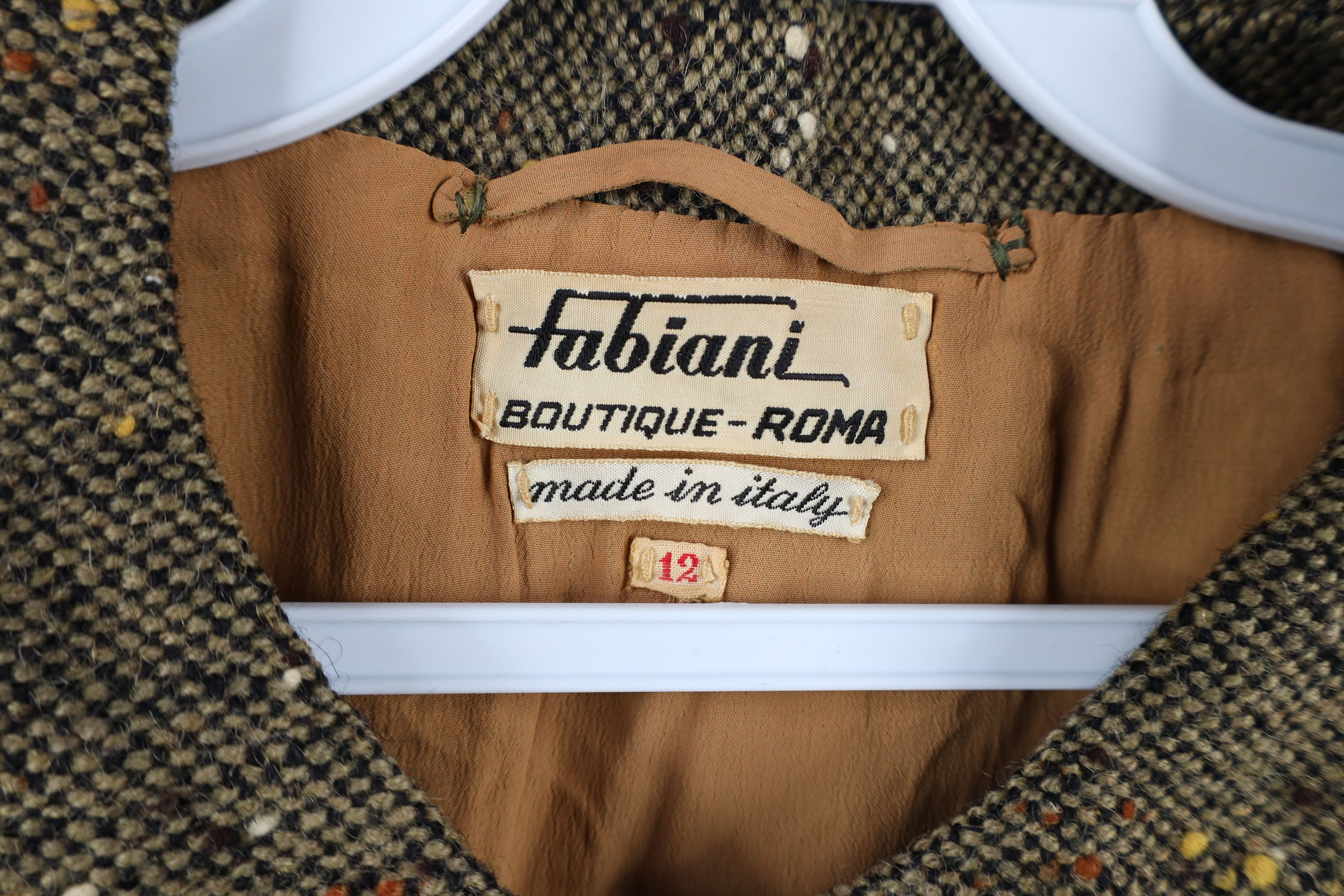 Vintage Vintage 50s Italian Couture Blazer Jacket Atomic Fleck Size XL / US 12-14 / IT 48-50 - 8 Thumbnail