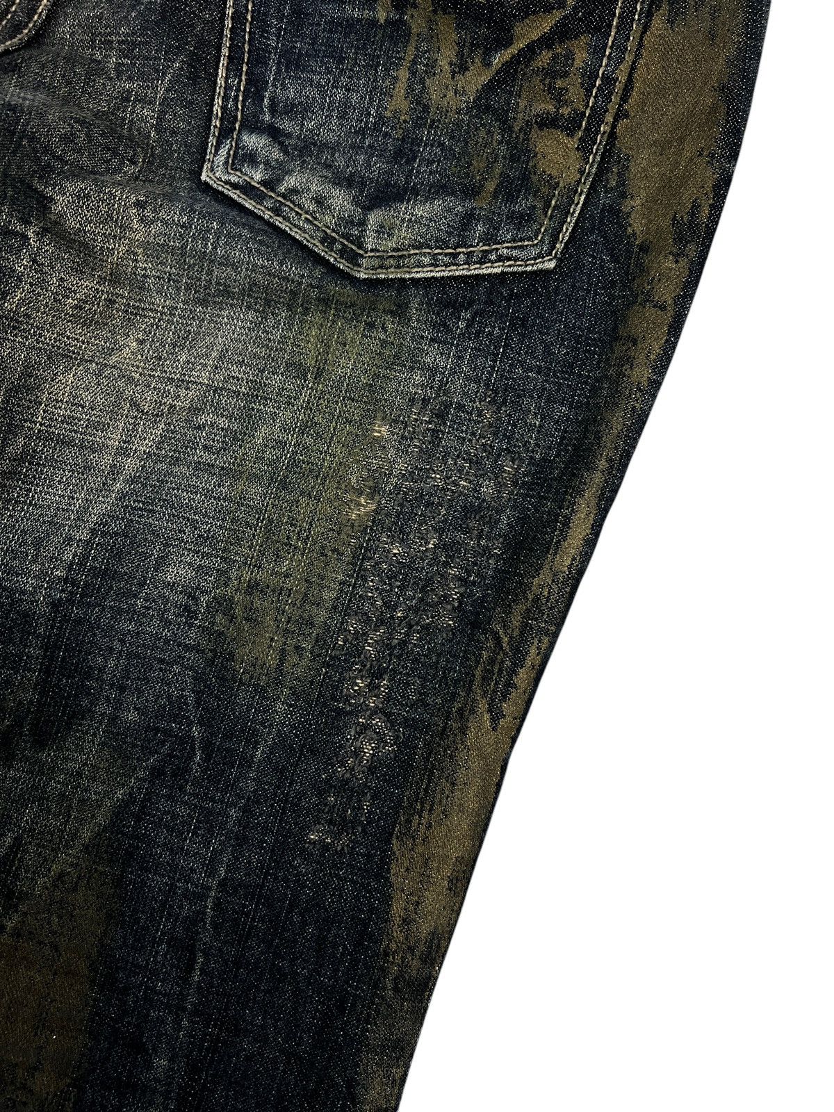 Japanese Brand D.I.A 🇯🇵 Painted Distressed Flare Denim Size 31" - 11 Thumbnail