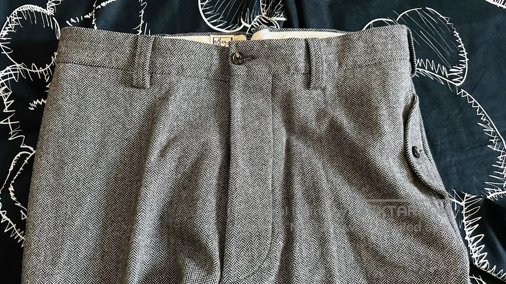 Japanese Brand Italian Wool Work Pants with Horn Buttons. Size US 40 / EU 56 - 2 Thumbnail