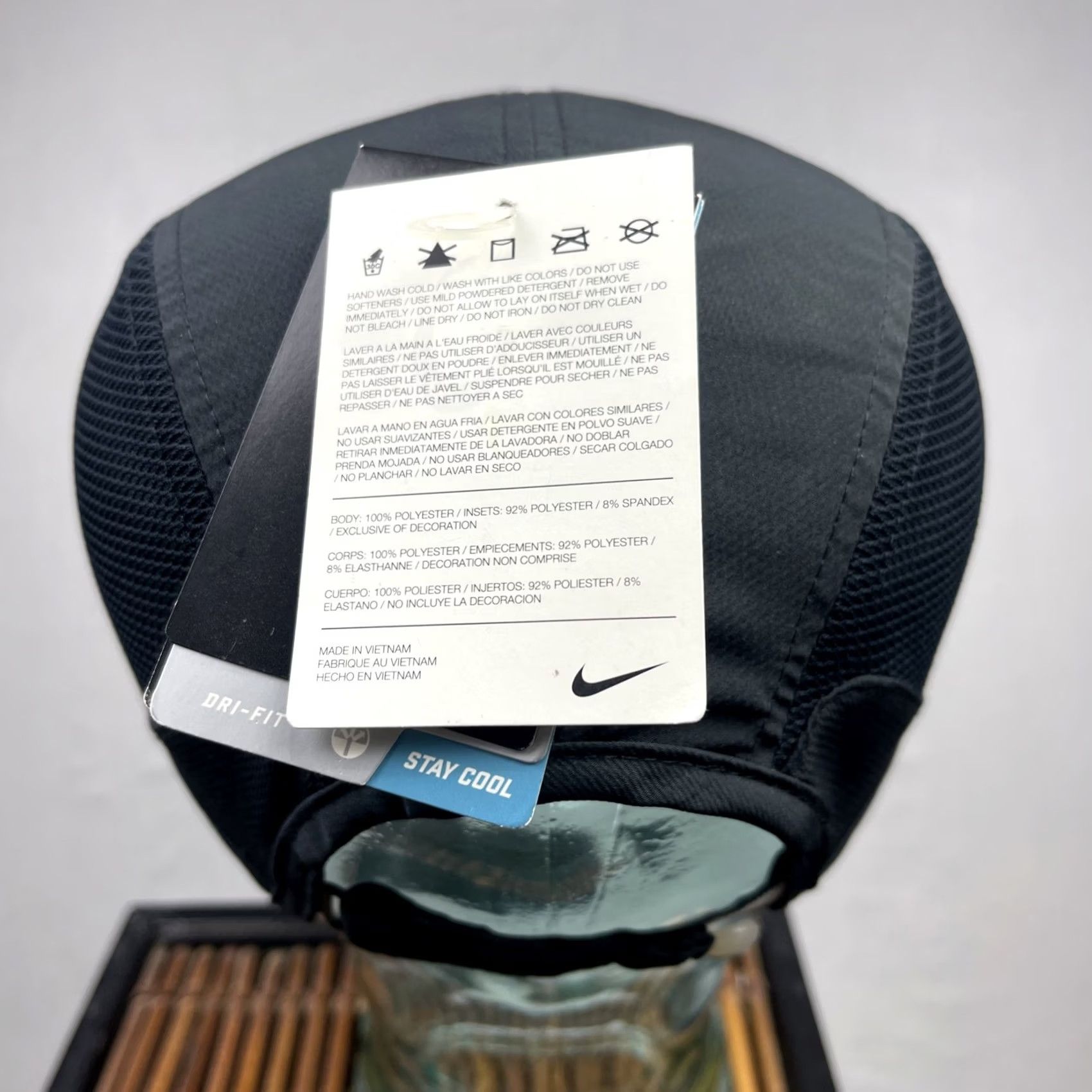 Nike Nike Daybreak Hat Cap Mens Adjustable Black 5 Panel Dri Fit Running Jogging Cap Size ONE SIZE - 6 Thumbnail