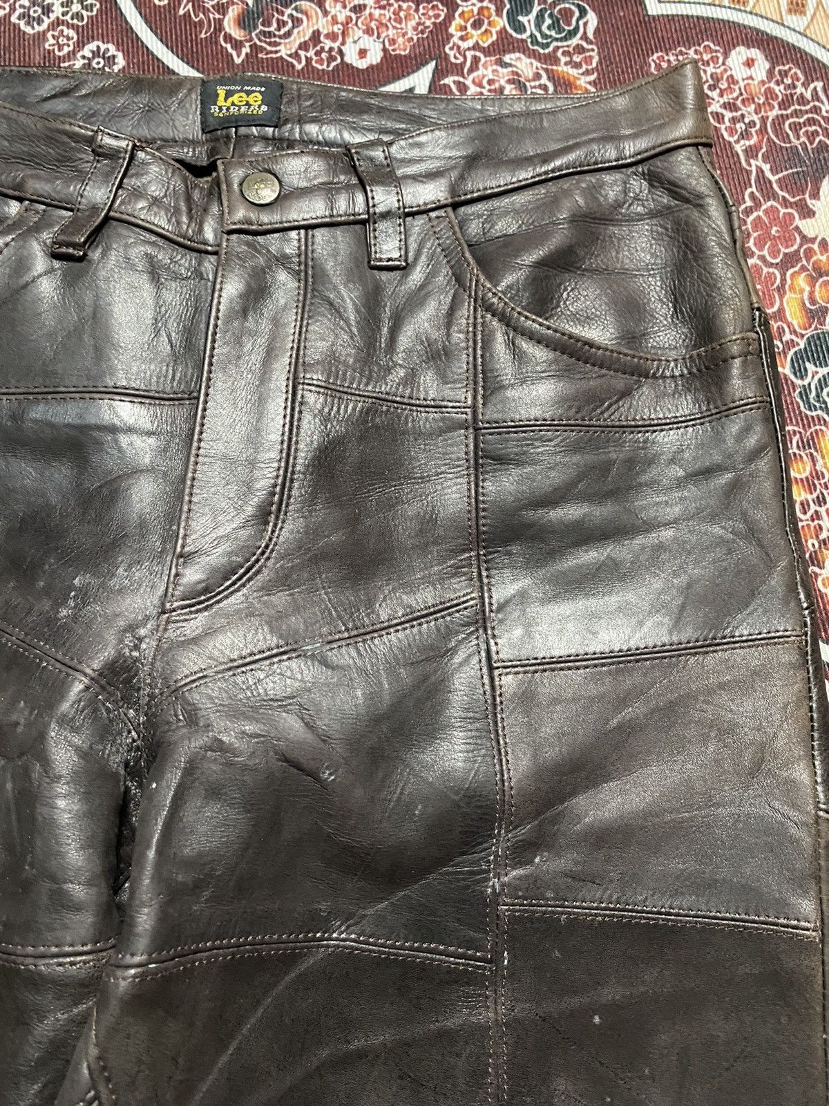 Lee Vintage Lee Patches Leather Pants Size US 32 / EU 48 - 8 Thumbnail