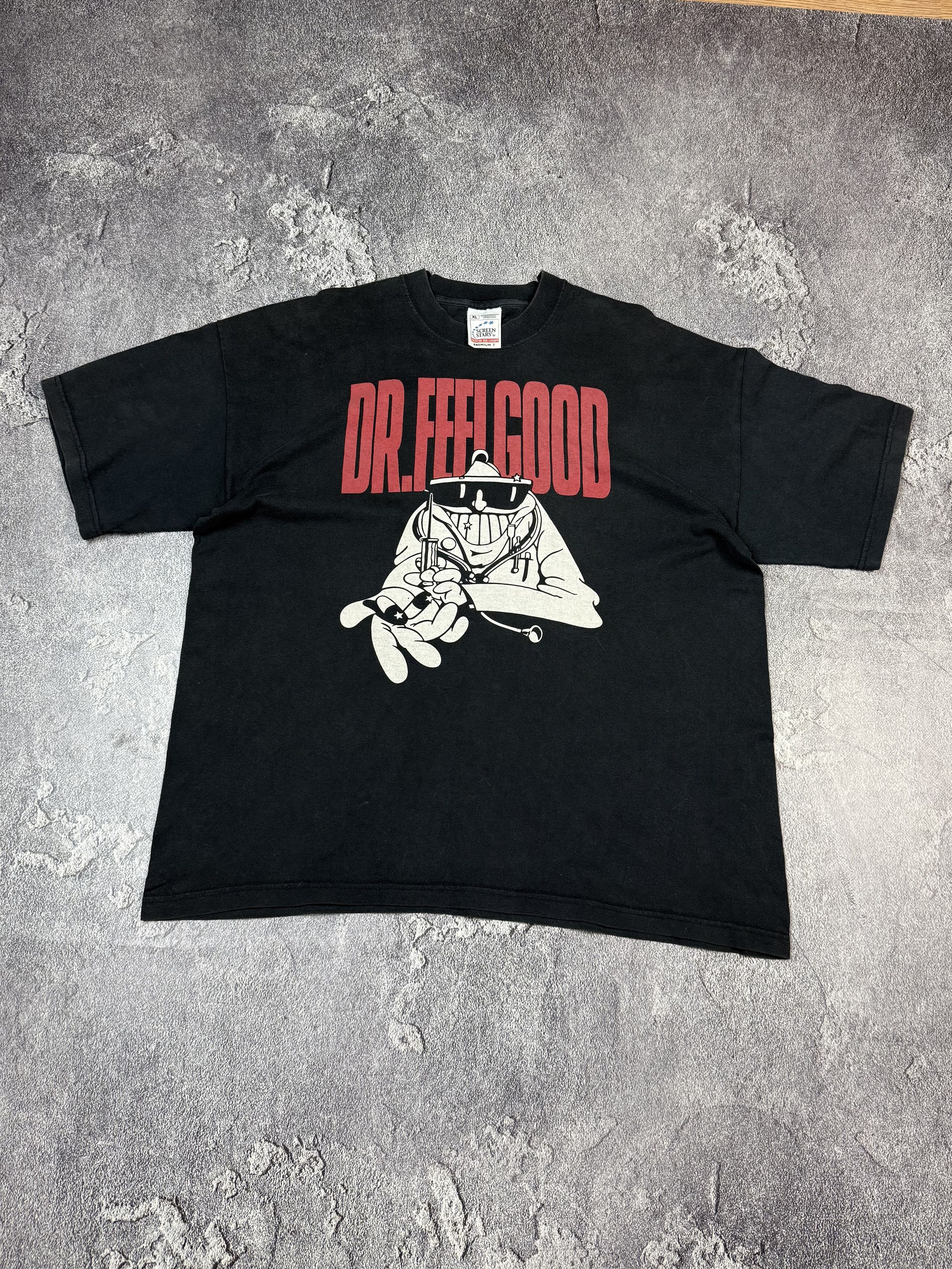 Band Tees Vintage 90s Dr.Feelgood Black Rock Band Tee Size US L / EU 52-54 / 3 - 2 Thumbnail