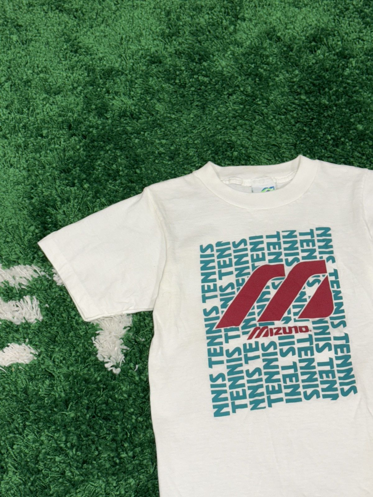 Mizuno Vintage Mizuno Made in USA Logo Tee White Small Size US S / EU 44-46 / 1 - 2 Thumbnail