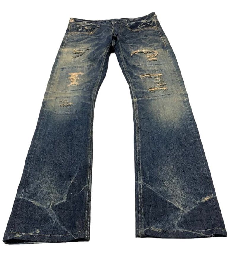 If Six Was Nine Vintage Japanese Digreen Flare Bootcut Bell Bottom Jeans Size US 31 - 2 Thumbnail