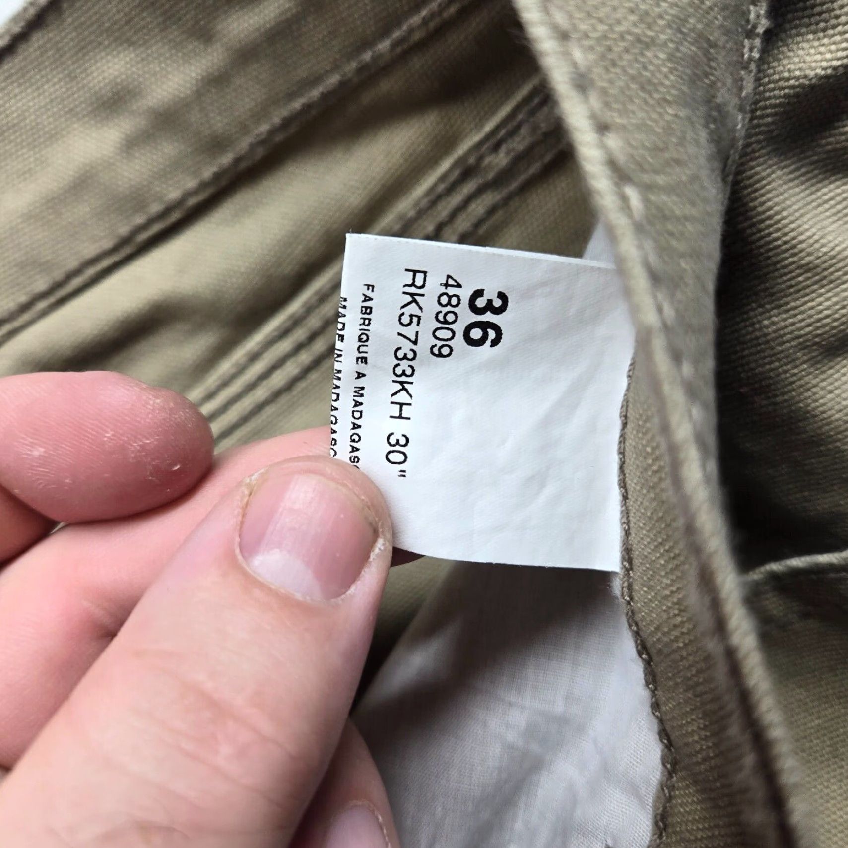 J Brand VINTAGE RK Brand Carpenter Pants Workwear 36x30 Tan Canvas Straight Leg Mens Size US 36 / EU 52 - 4 Thumbnail