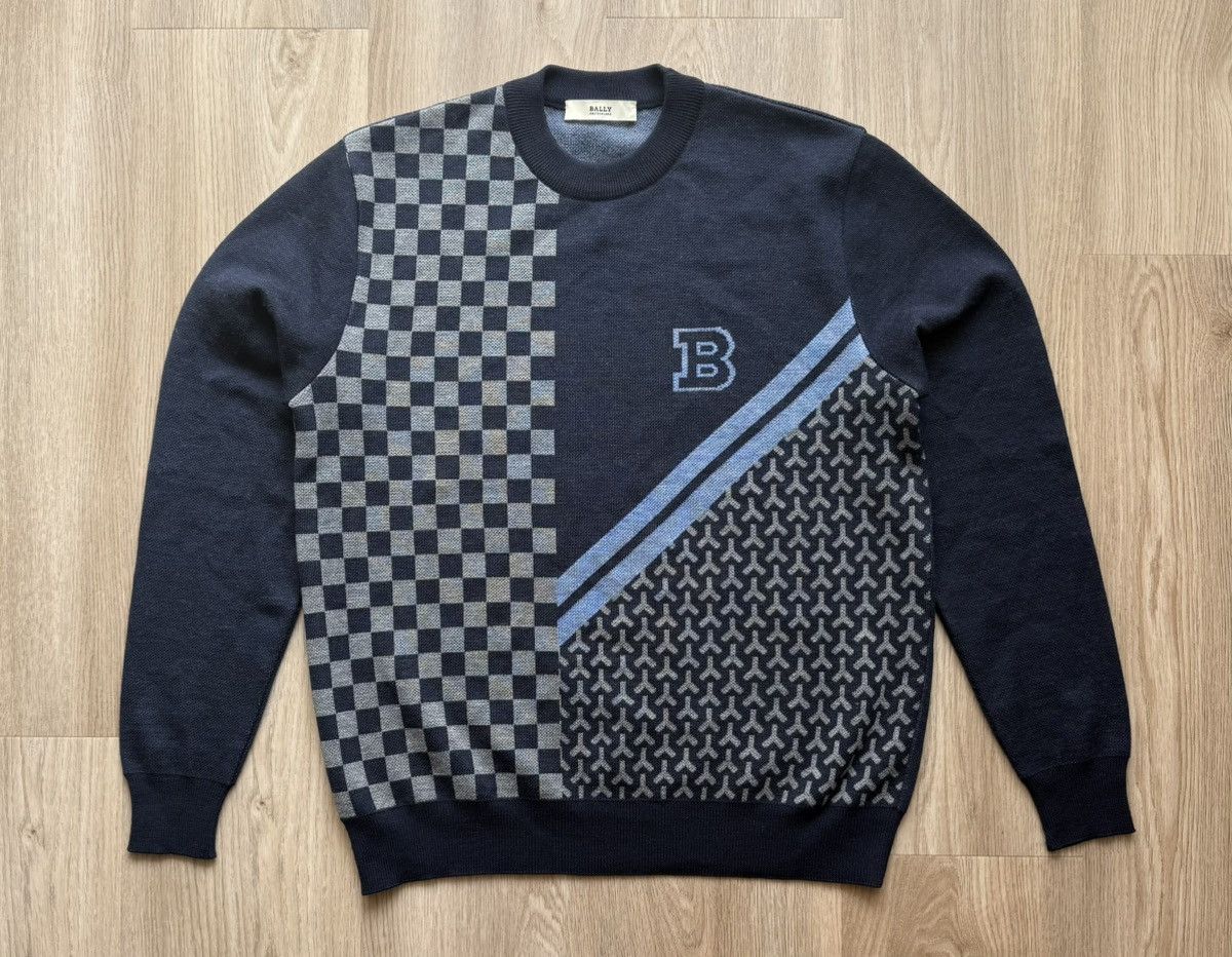 Bally Bally Switzerland Navy Blue Wool Sweater Size US L / EU 52-54 / 3 - 1 Thumbnail