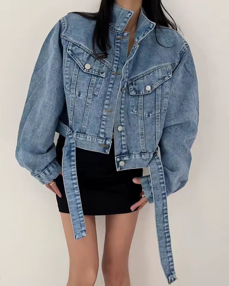 Other Streetwear Denim Loose Cropped Retro Jacket Size XS / US 0-2 / IT 36-38 - 2 Thumbnail