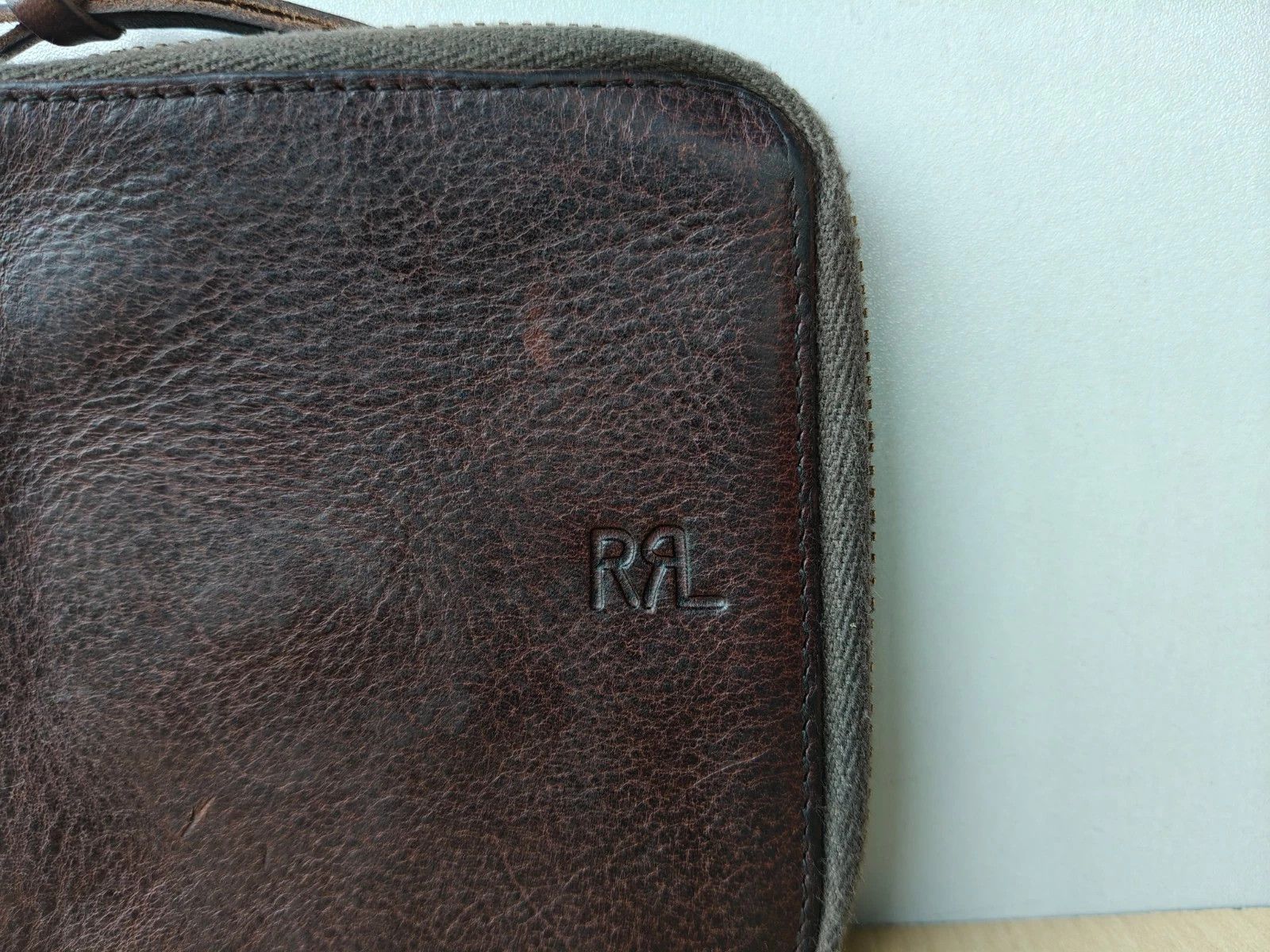 RRL Ralph Lauren Double RL Leather Zip Wallet FTP - 5002 Size ONE SIZE - 5 Thumbnail