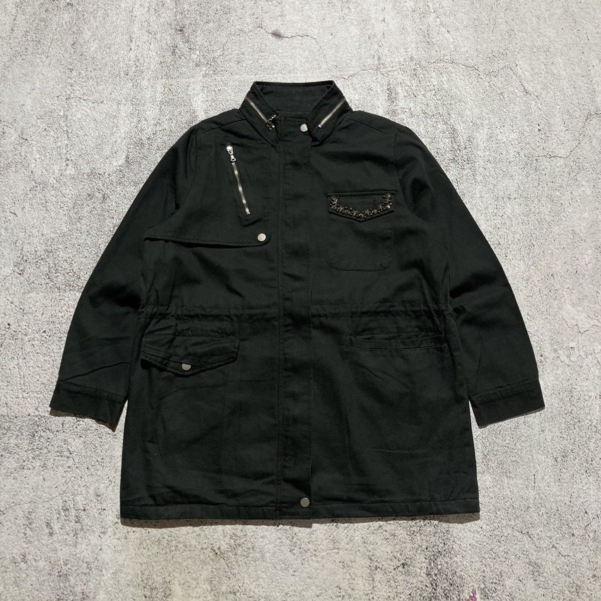 Japanese Brand 2000s Yetts Studded Pocket Jacket Black Lgb Punk Goa Style Size US XL / EU 56 / 4 - 12 Thumbnail