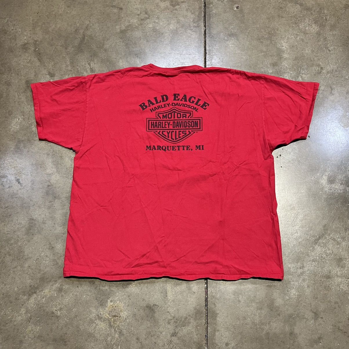 Harley Davidson Vintage Harley Davidson Michigan Motorcycle Biker Tee Eagle Size US XXL / EU 58 / 5 - 6 Thumbnail