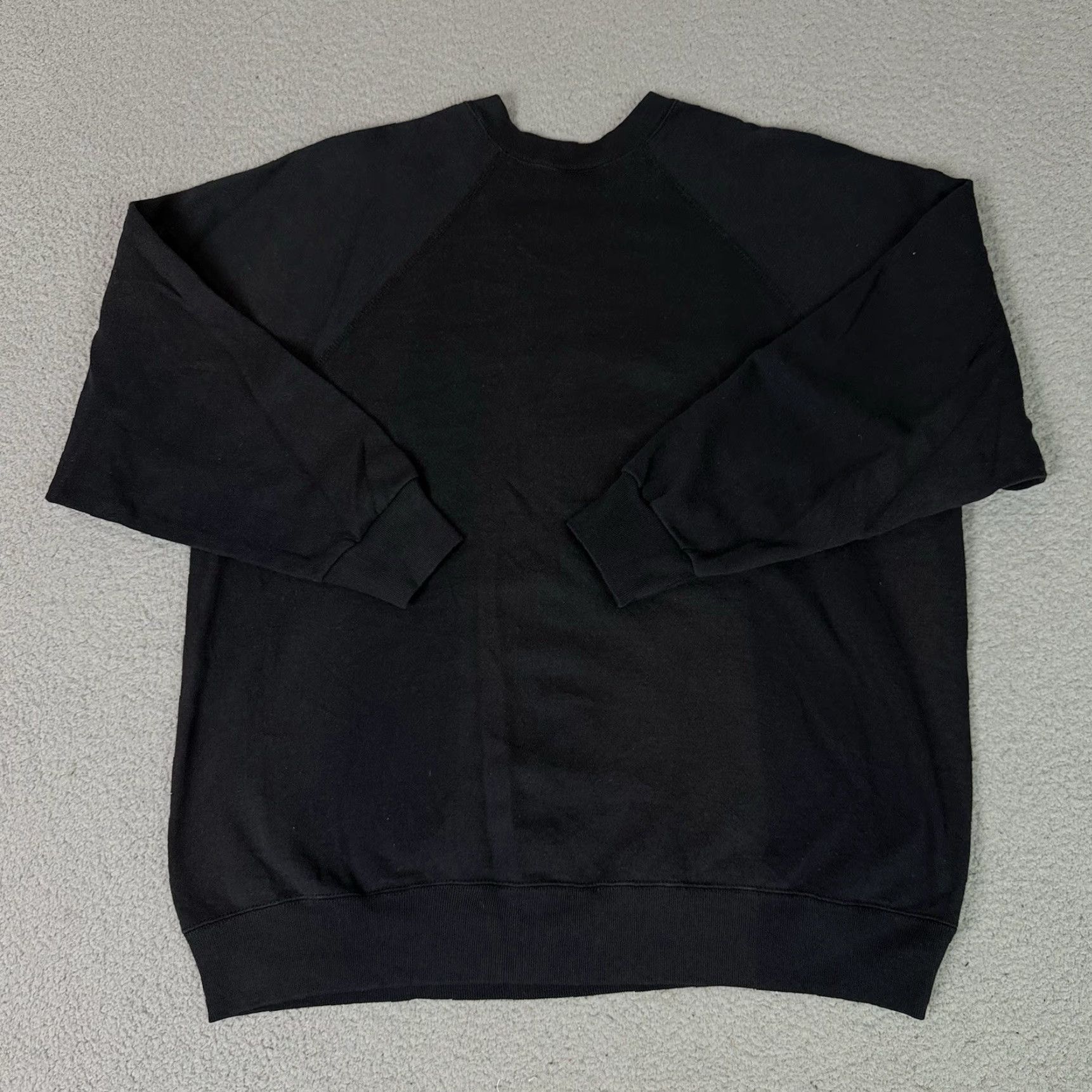 Tultex VINTAGE Tultex Sweatshirt Men's 2XL Black | Tultex Maximum Sweats Sweatshirt Crew Neck Pullover Vintage 90s Distressed Relaxed Fit Mens Size US XXL / EU 58 / 5 - 3 Thumbnail