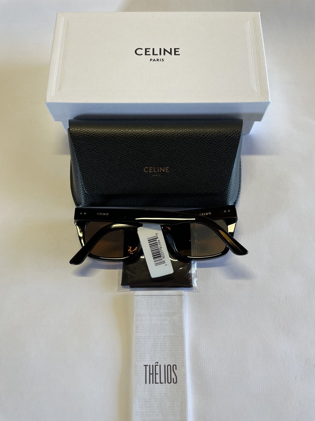 Celine Celine CL40060F 01J Square Sunglasses Black/Brown Lens Size ONE SIZE - 6 Thumbnail