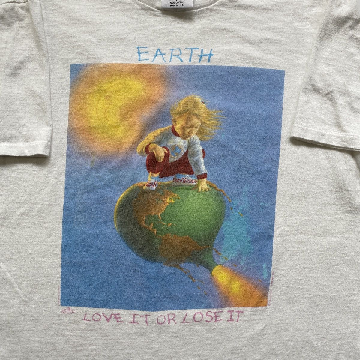 Art × Made In Usa × Vintage Vintage Jim Warren Art Earth Nature T 