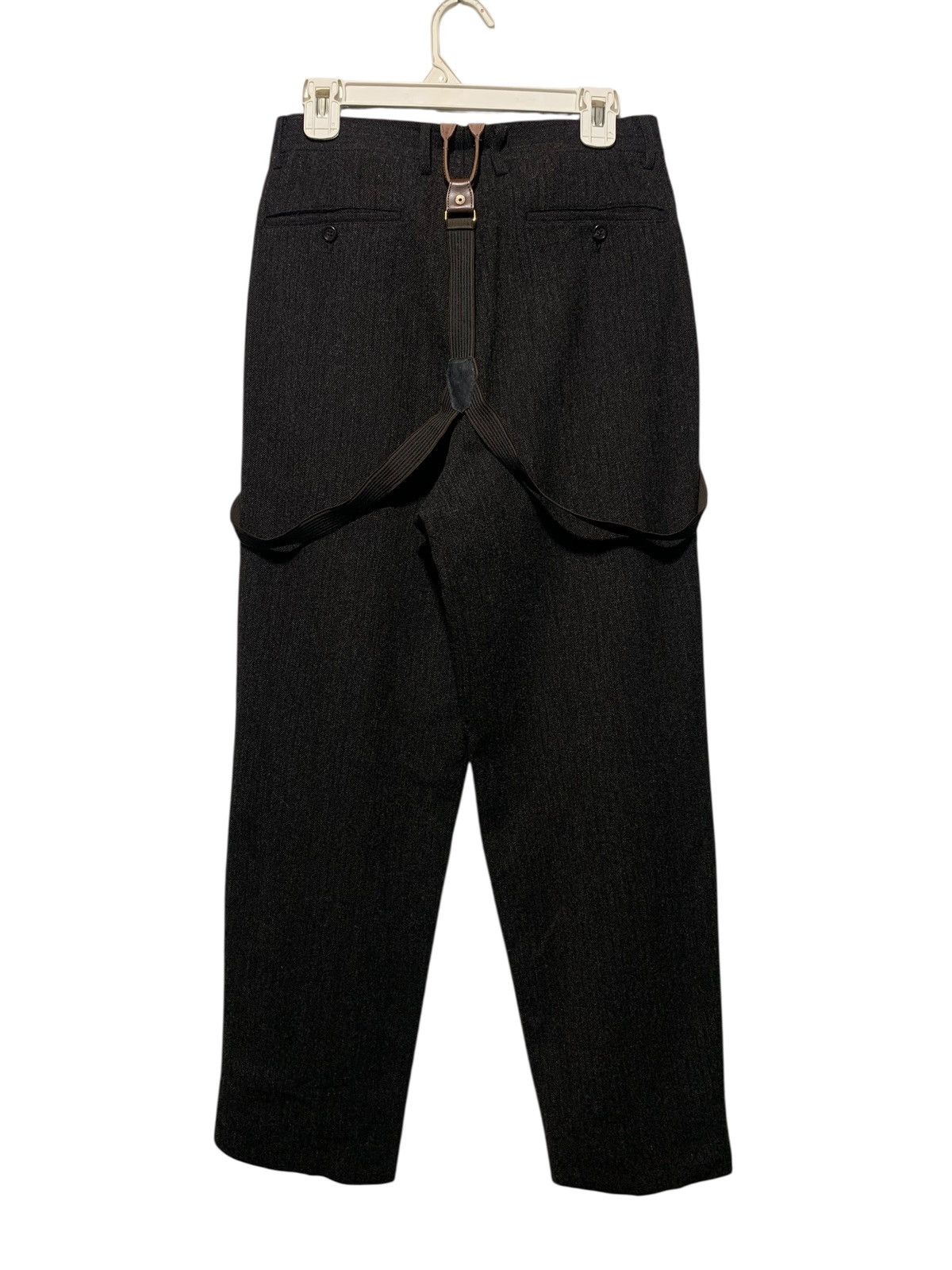 Yohji Yamamoto Vintage Xing For Men suspenders mohair wool trouser pants Size US 29 - 2 Thumbnail