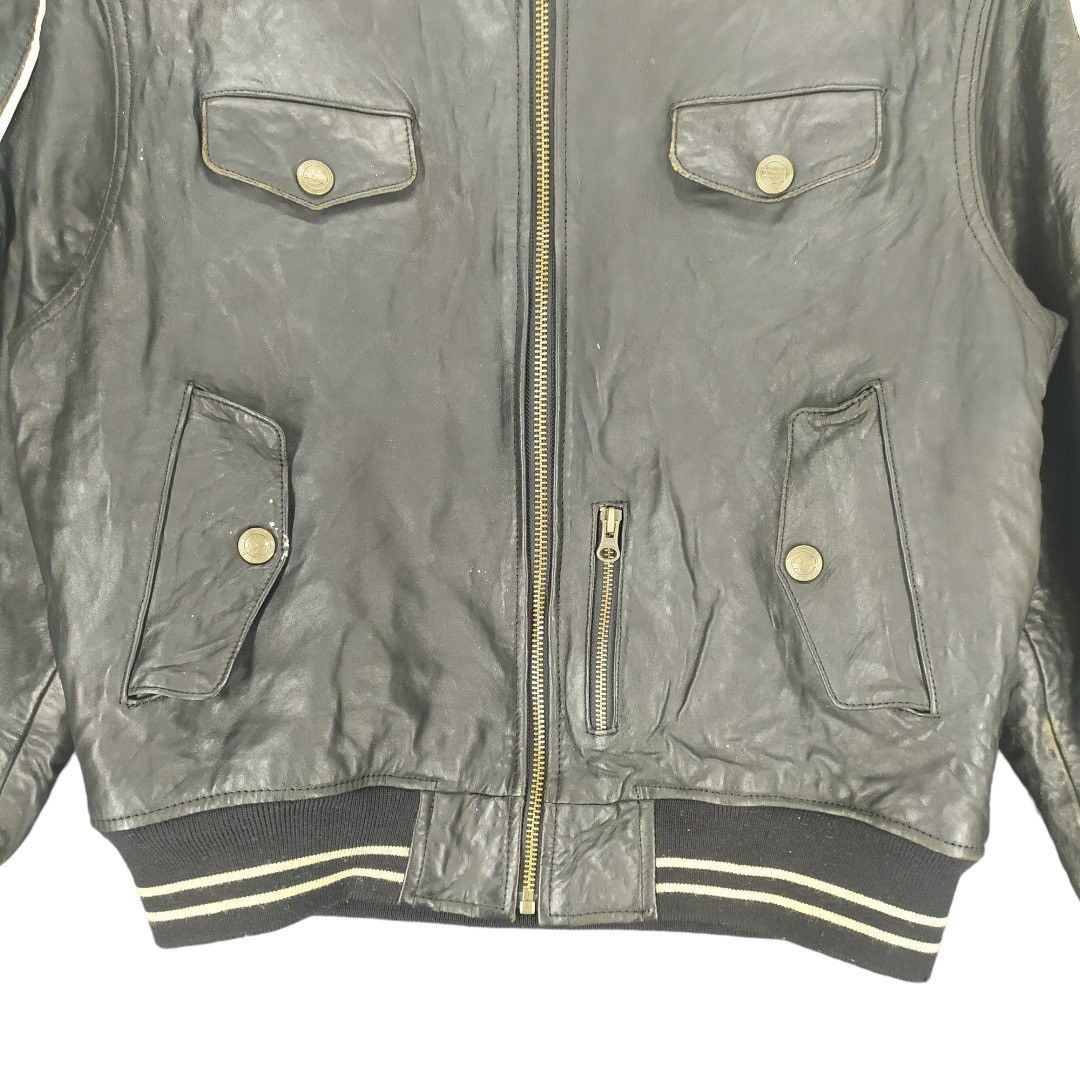 Harley Davidson TRASHED🔥 80's HD Patches Big Logo Leather Jacket #949 Size US M / EU 48-50 / 2 - 22 Thumbnail
