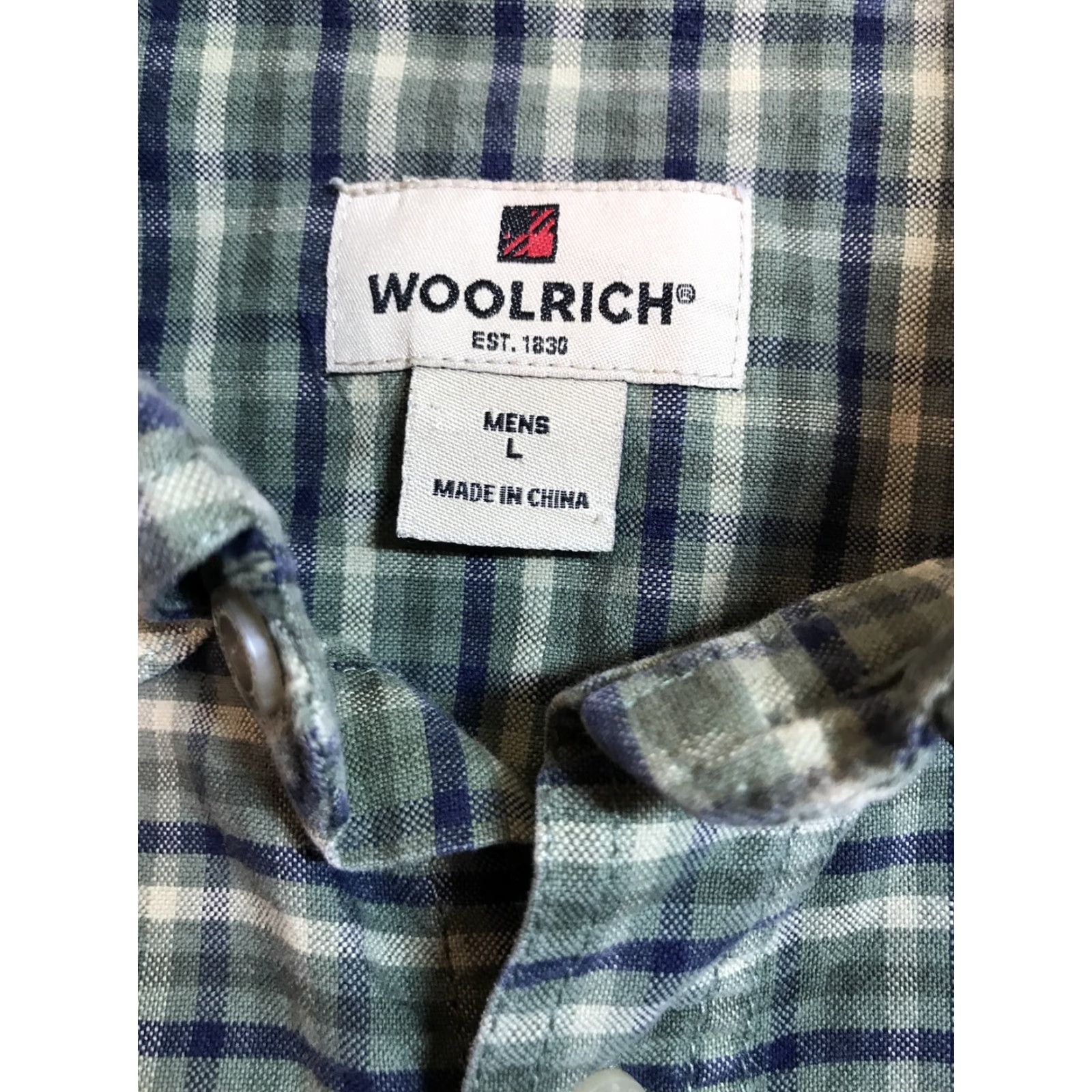 Vintage VINTAGE Woolrich Plaid Knit Short Sleeve Button-Up Shirt Adult Large Green Blue Tan 90s Outdoor Mens Size US L / EU 52-54 / 3 - 2 Thumbnail