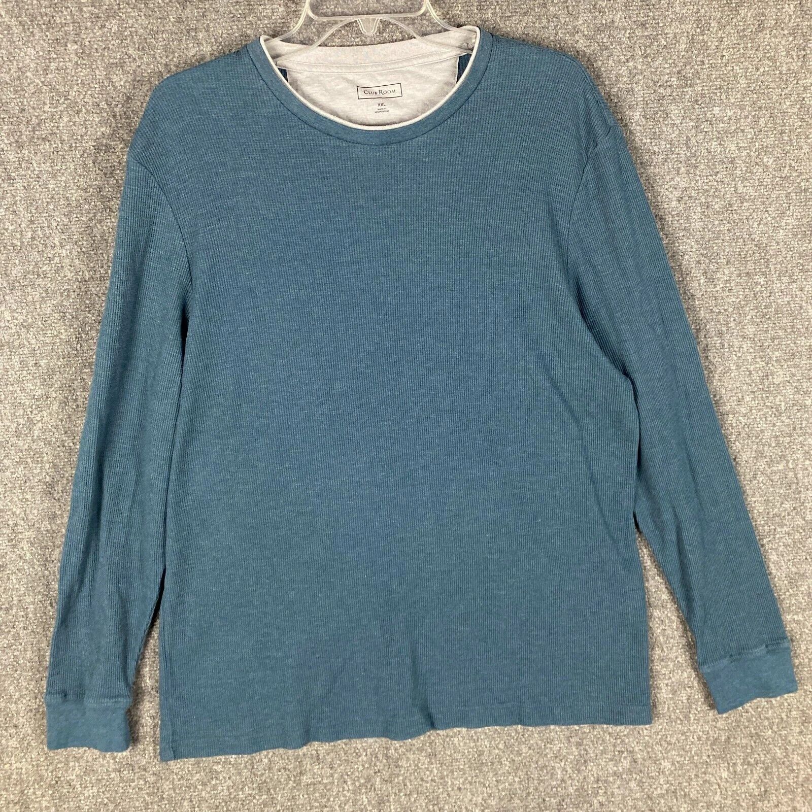 Club Room Club Room Shirt Men's XXL Waffle Knit Thermal Long Sleeve Size US XXL / EU 58 / 5 - 1 Thumbnail