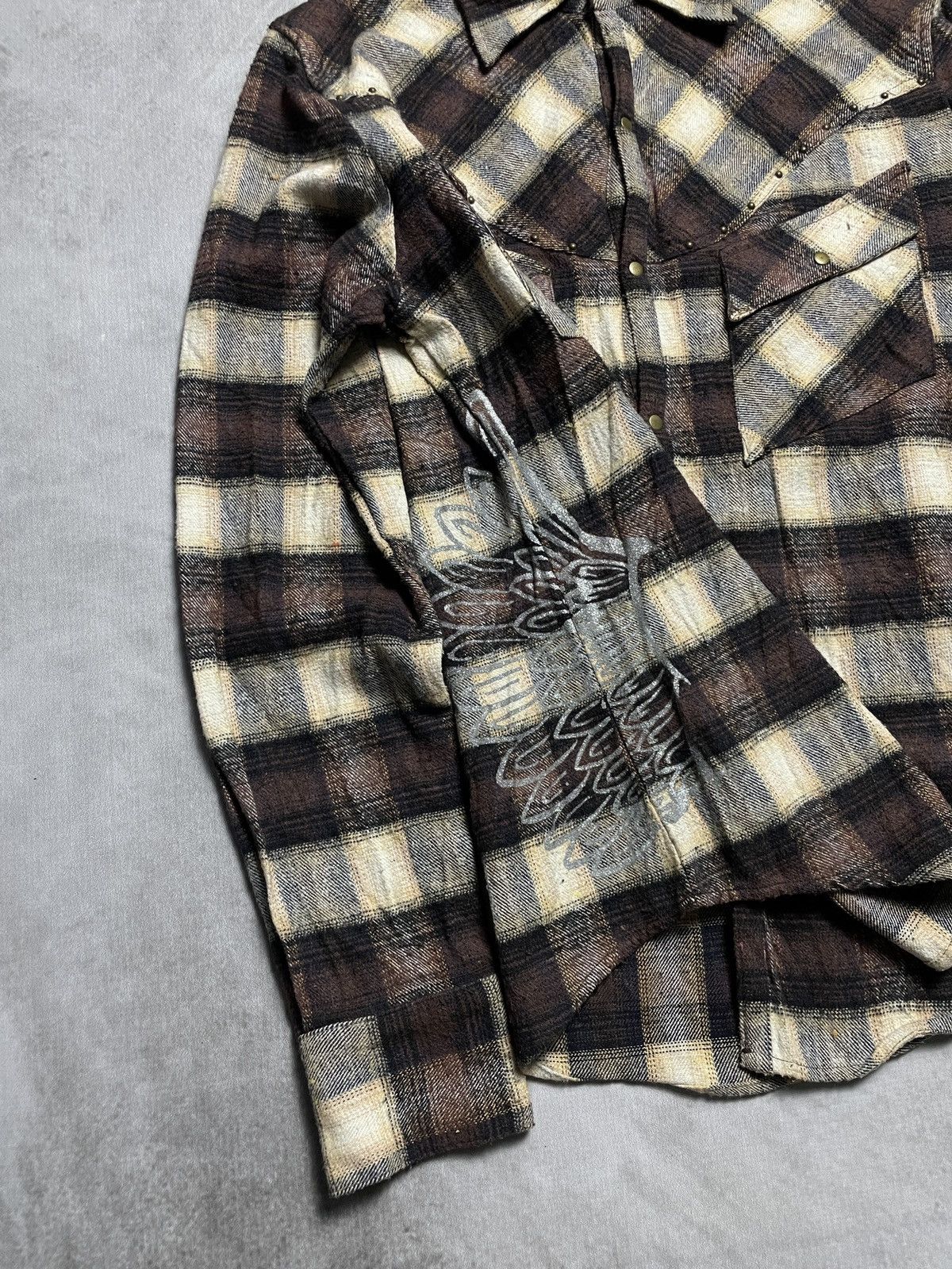 14th Addiction 2000’s Lav - Studded Tribal Shirt Size US M / EU 48-50 / 2 - 7 Thumbnail