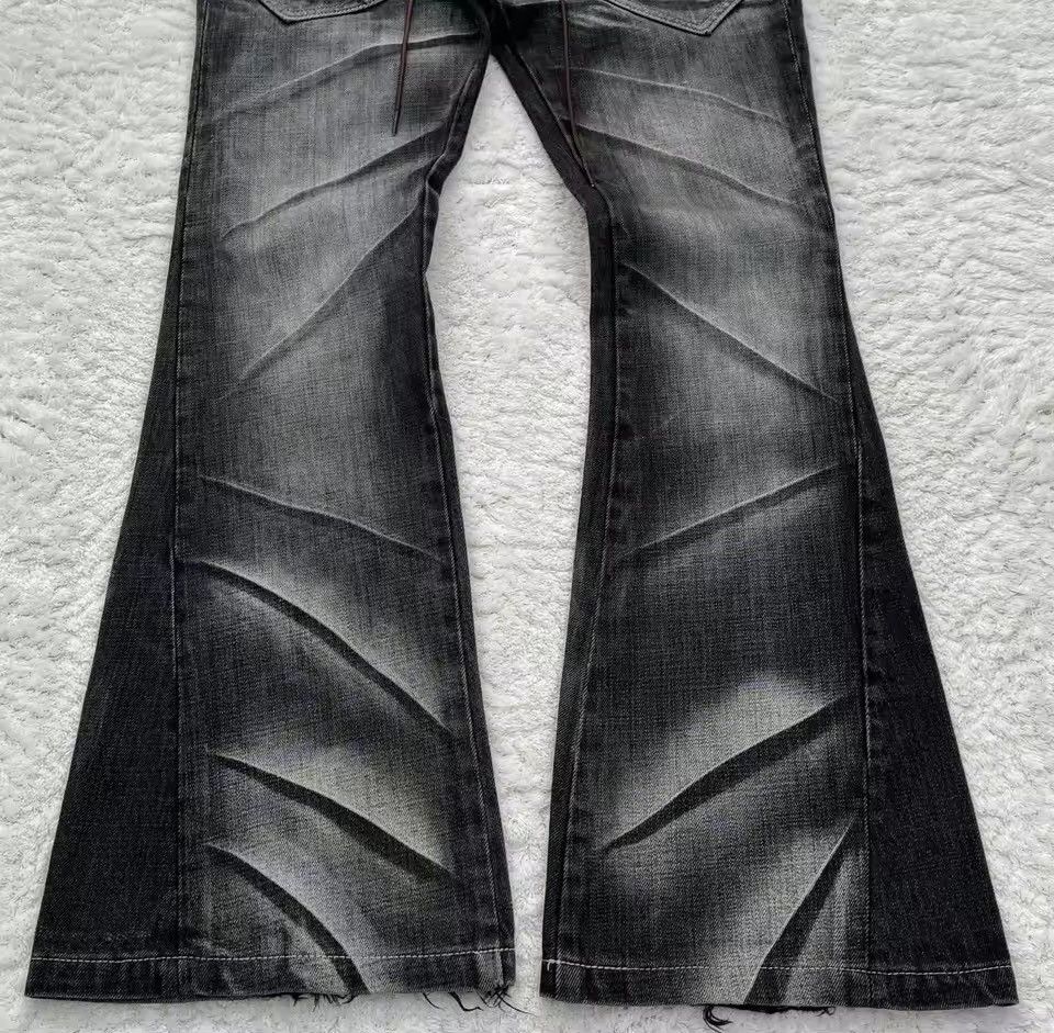 Japanese Brand Y2k Flared Lace Up Jean Size US 33 - 2 Thumbnail