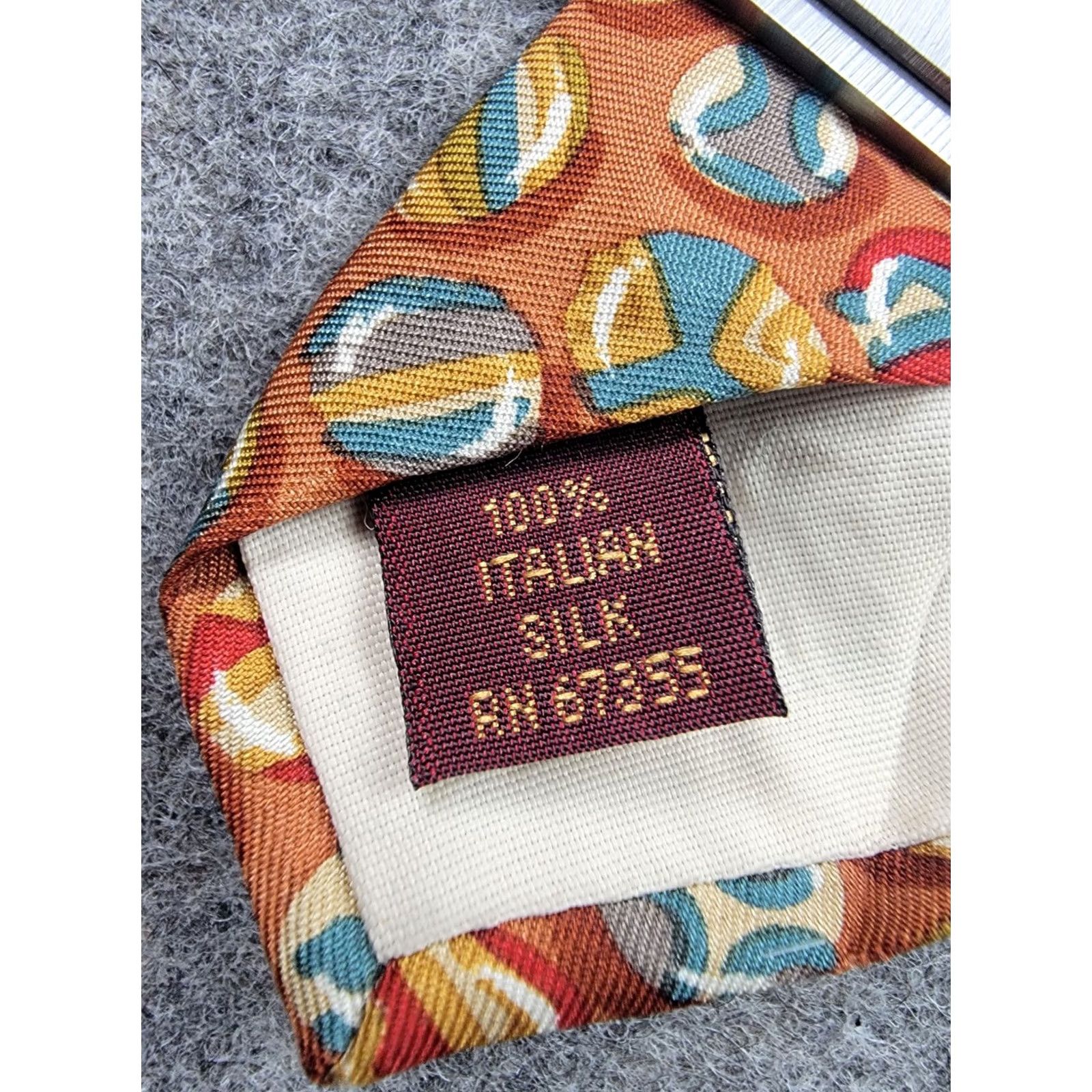 Paul Stuart Paul Stuart Tie Mens 100% Italian Silk Hand Made in Canada Geometric Multicolor 57"-60" Classic 1 Size Womens? Mens Size ONE SIZE - 5 Thumbnail