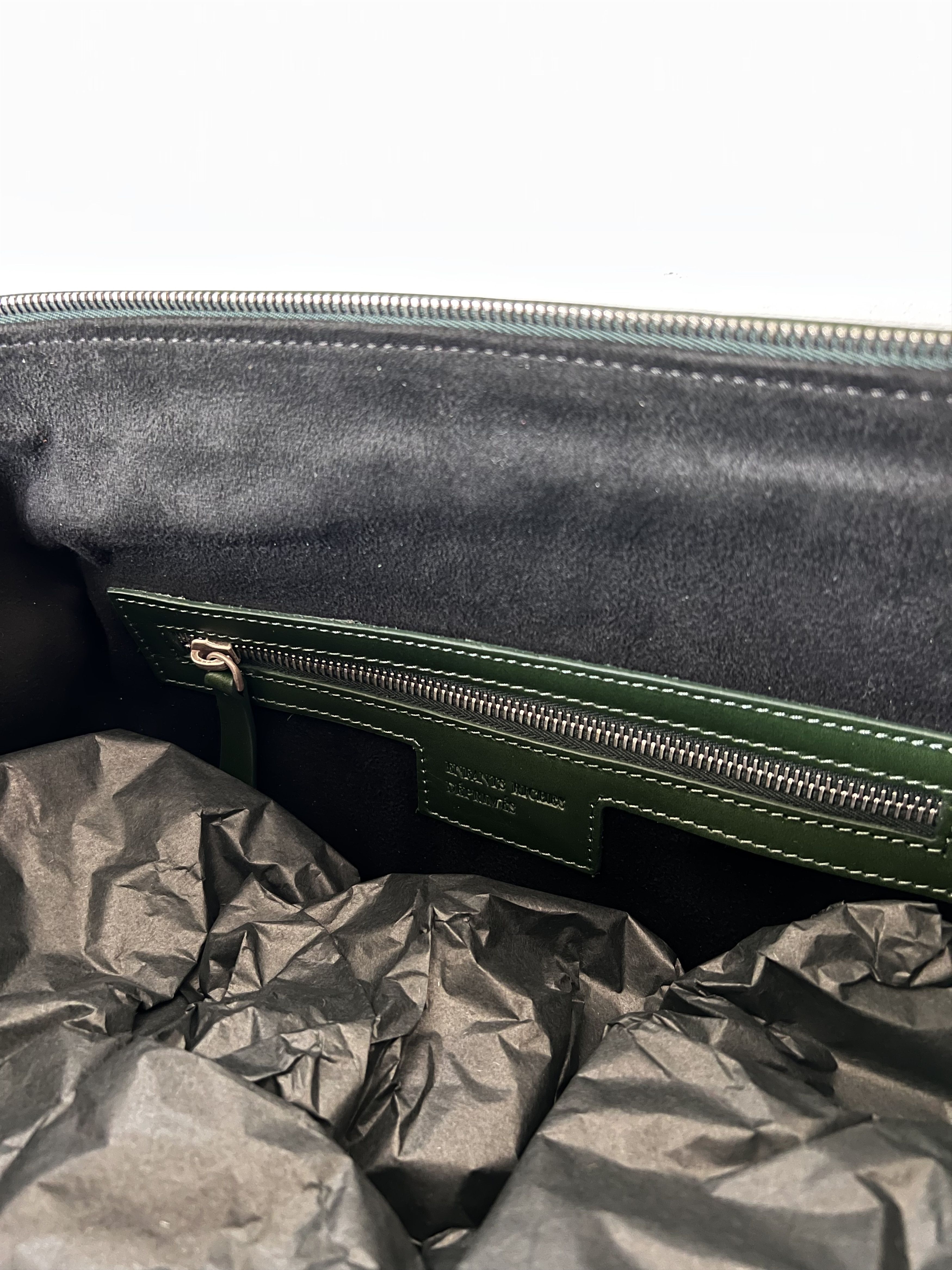 Enfants Riches Deprimes Enfants Riches Deprimes Leather Bowling Bag in Green Size ONE SIZE - 7 Thumbnail