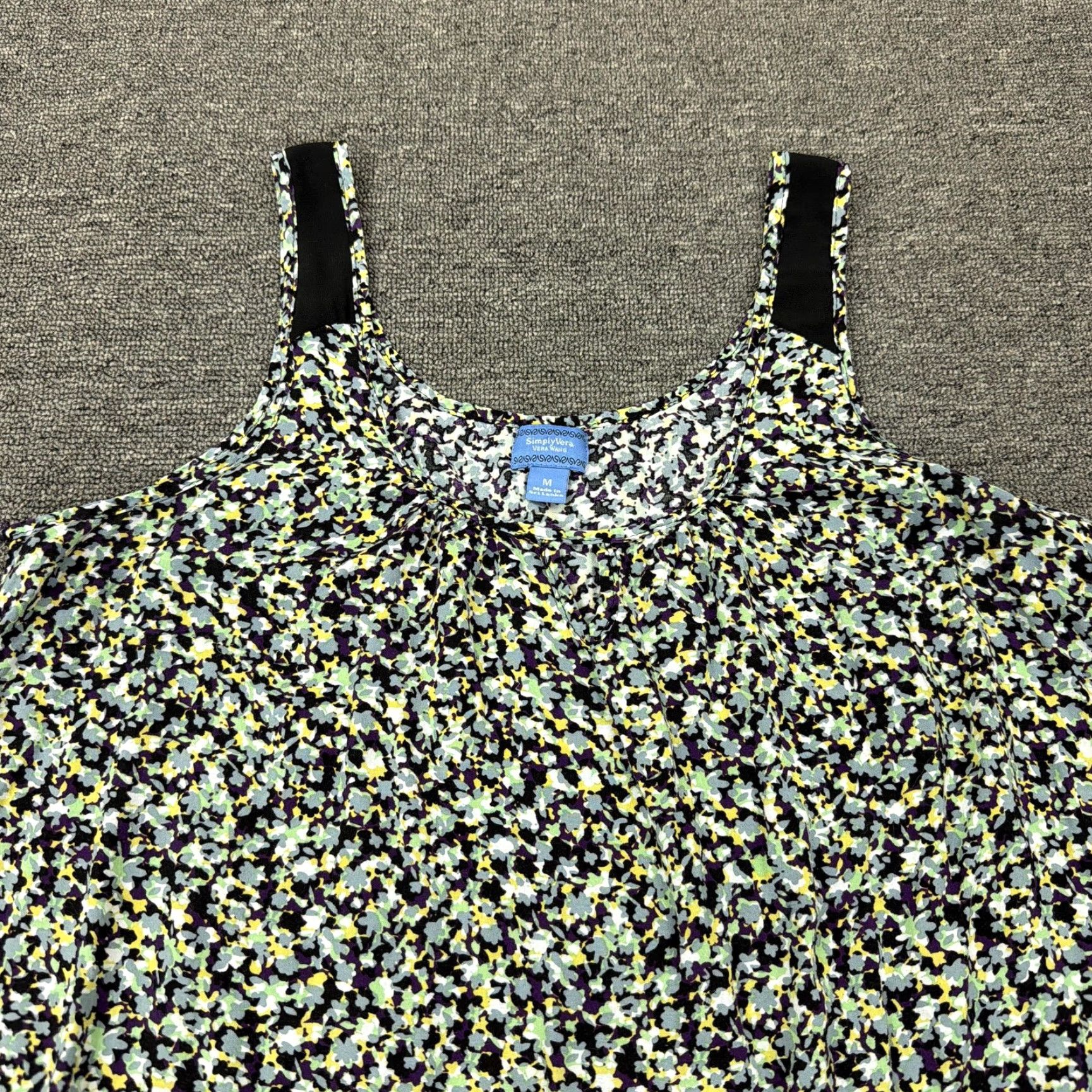 Vintage VINTAGE Simply Vera Vera Wang Dress Womens M Floral Print Sleeveless Asym Hem Ruffle Size M / US 6-8 / IT 42-44 - 4 Thumbnail