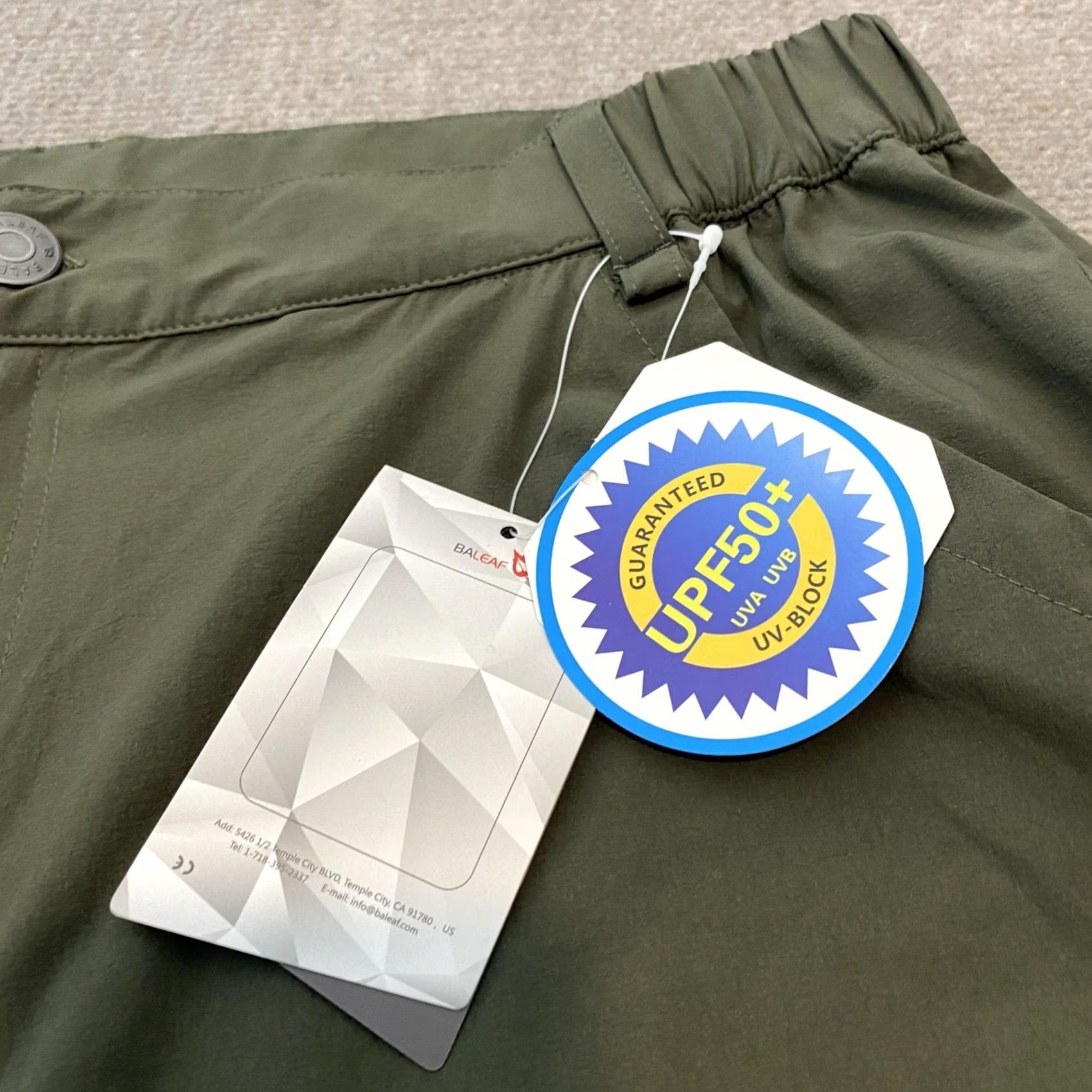 Vintage Baleaf Shorts Mens XL Green Waterproof UPF 50+ Outdoor Hiking Cargo Pocket Size US 36 / EU 52 - 2 Thumbnail