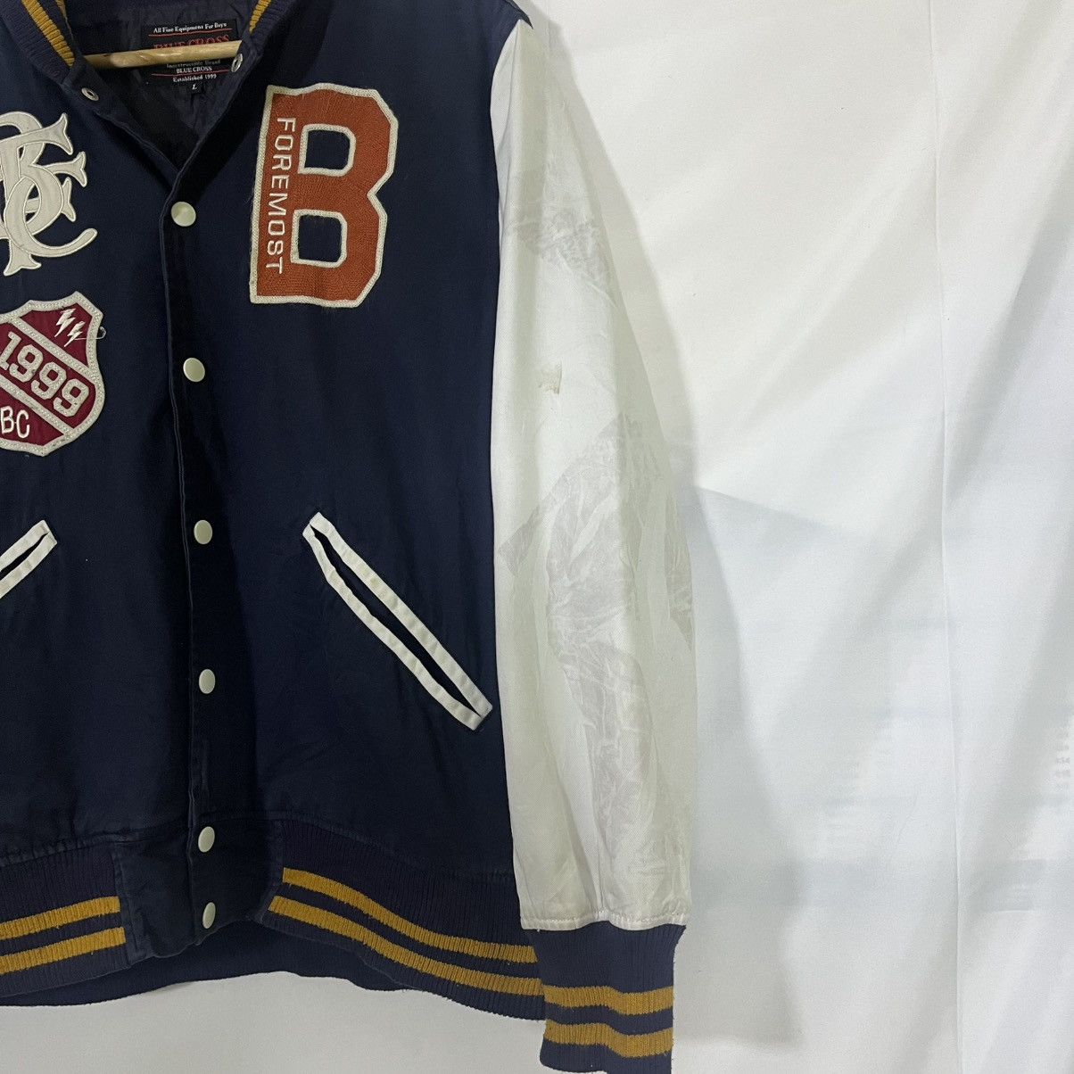 Vintage VTG BLUE CROSS CLASSIC VARSITY LETTERMAN Size US L / EU 52-54 / 3 - 3 Thumbnail