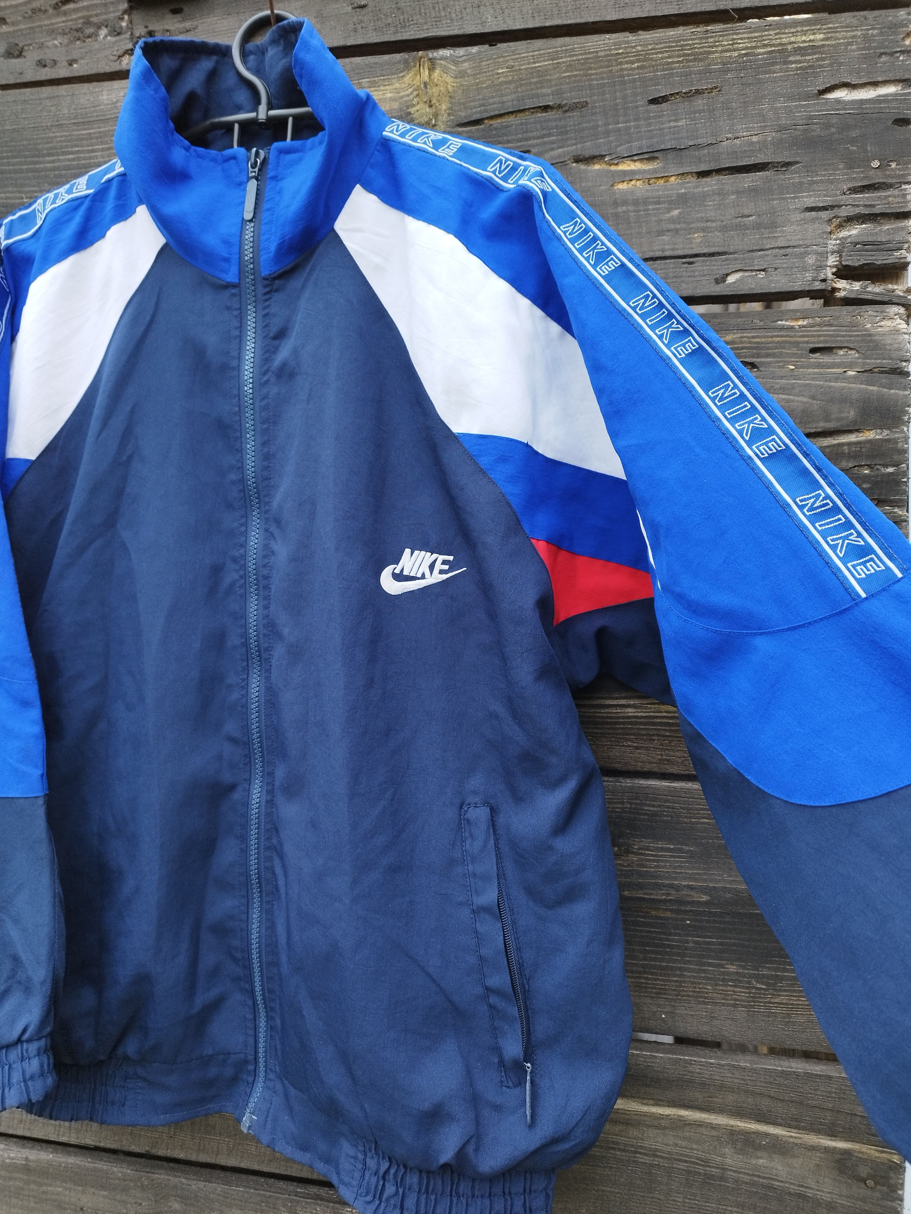 Nike Vintage Nike Big Swoosh Windbreaker Made in USA Jacket 90s Size US M / EU 48-50 / 2 - 10 Thumbnail