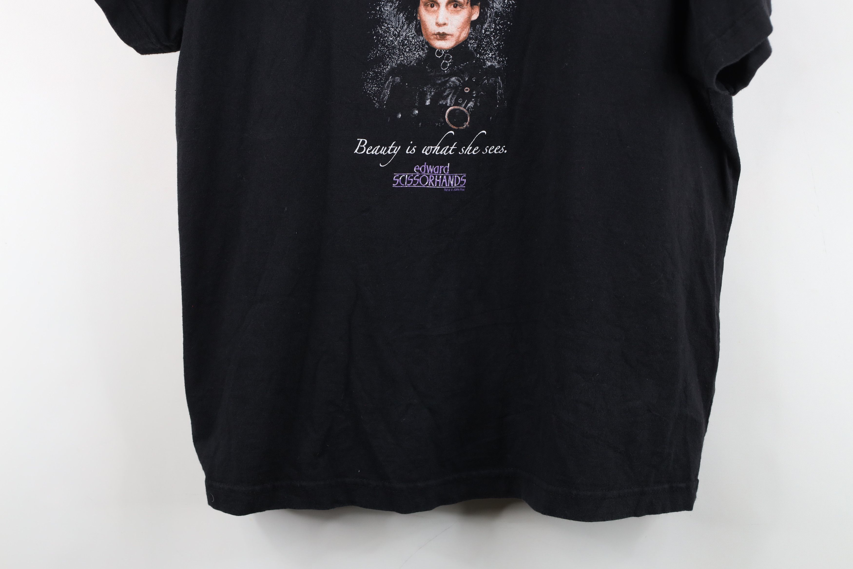 Vintage Vintage Y2K 2004 Johnny Depp Edward Scissorhands T-Shirt Size 4XL / US 24-26 - 3 Thumbnail