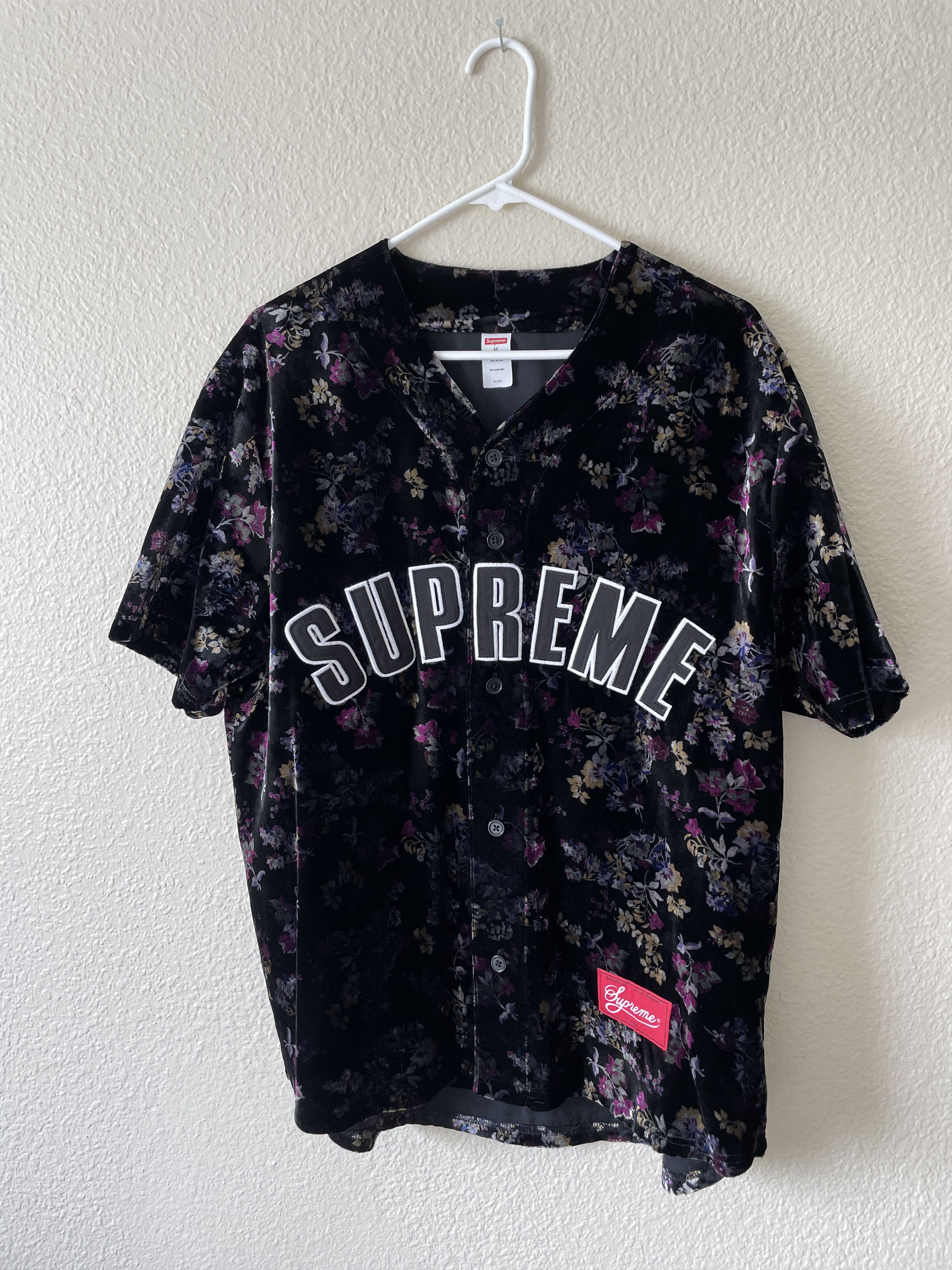 Supreme Supreme Floral Baseball Jersey | Grailed