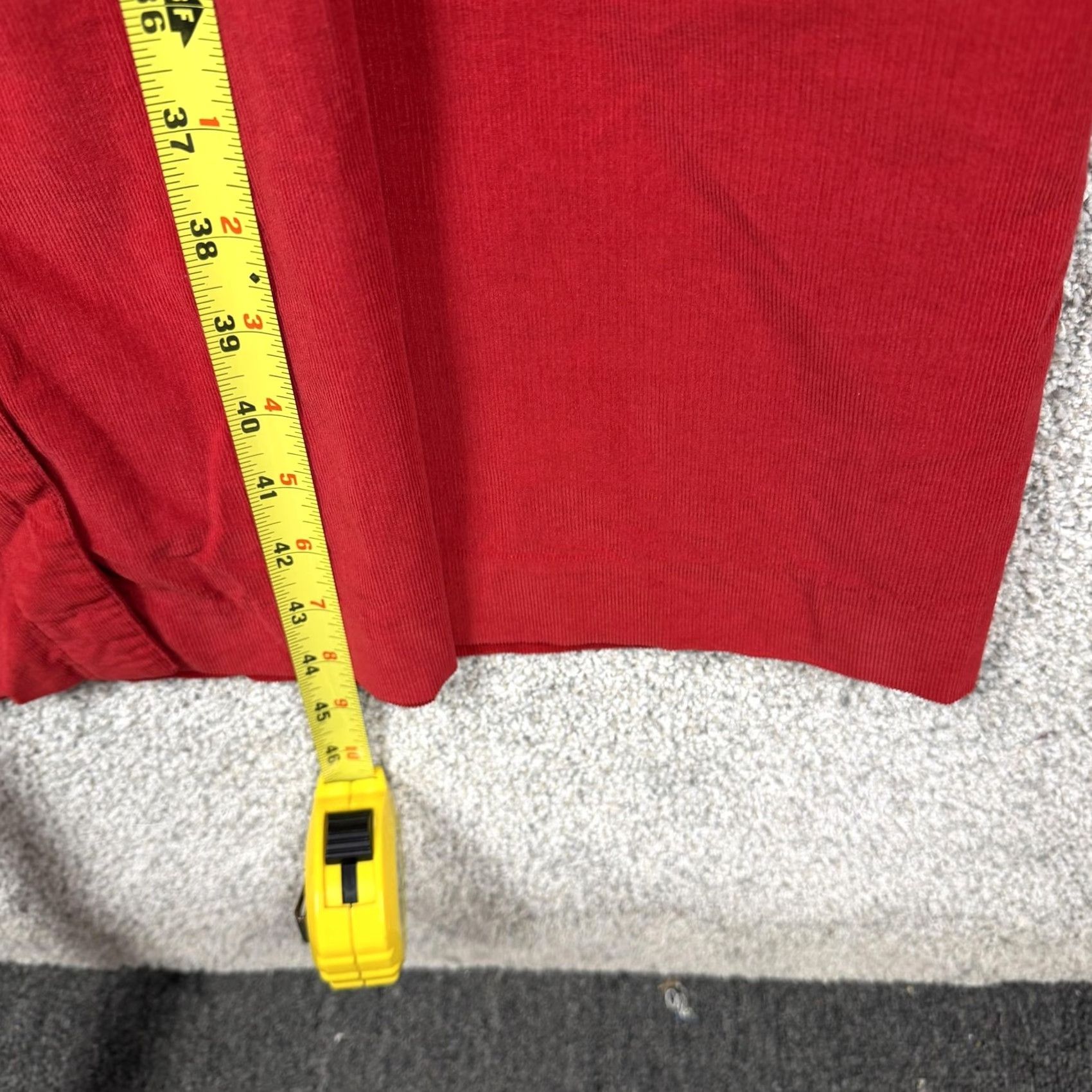 Eddie Bauer VINTAGE Eddie Bauer Shirt Dress Petite L Red Corduroy Midi Long Sleeve Collared 90s Holiday Casual Womens Size L / US 10 / IT 46 - 4 Thumbnail