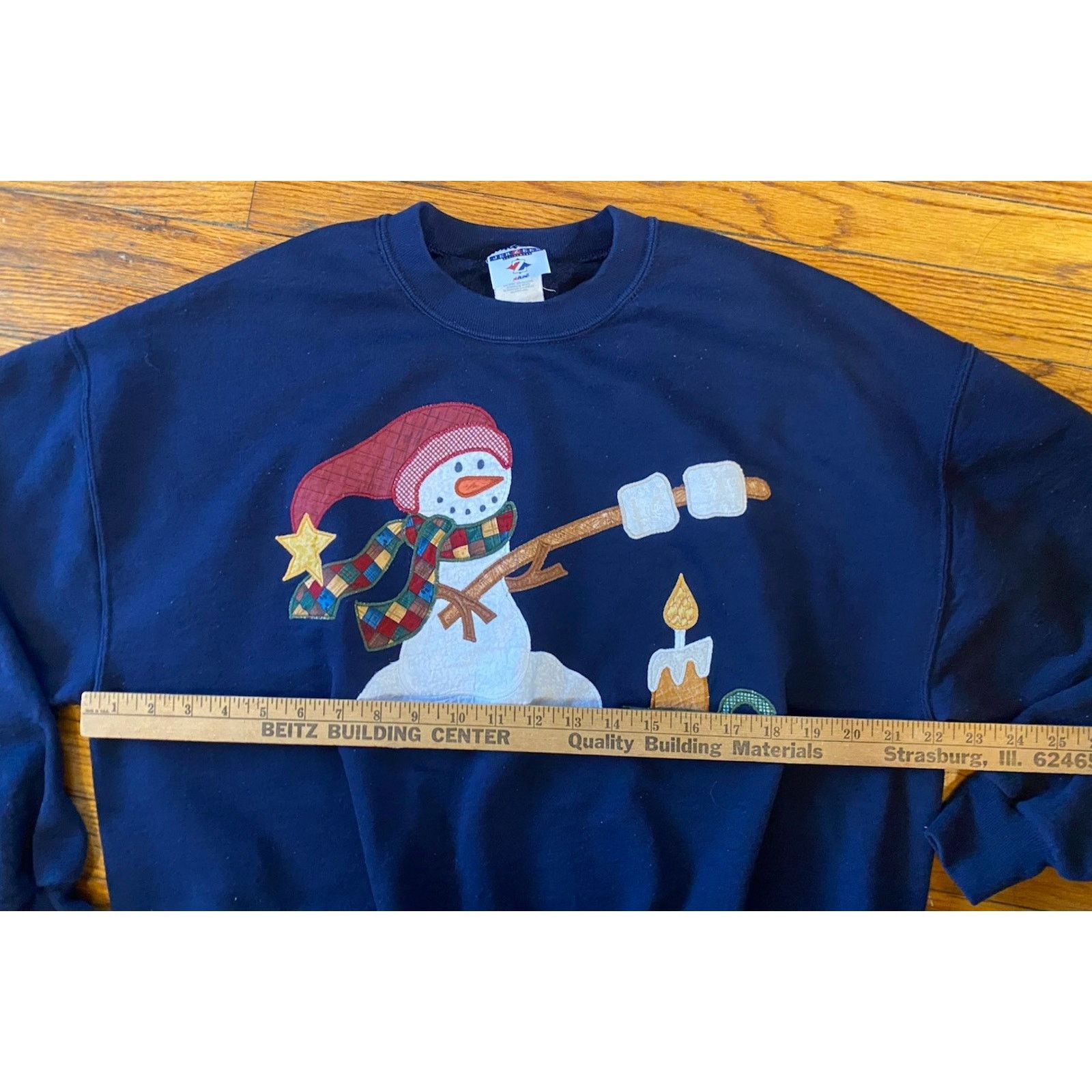Jerzees Vintage Jerzees Sweatshirt Snowman Women’s Men’s XL Navy Size XL / US 12-14 / IT 48-50 - 6 Thumbnail