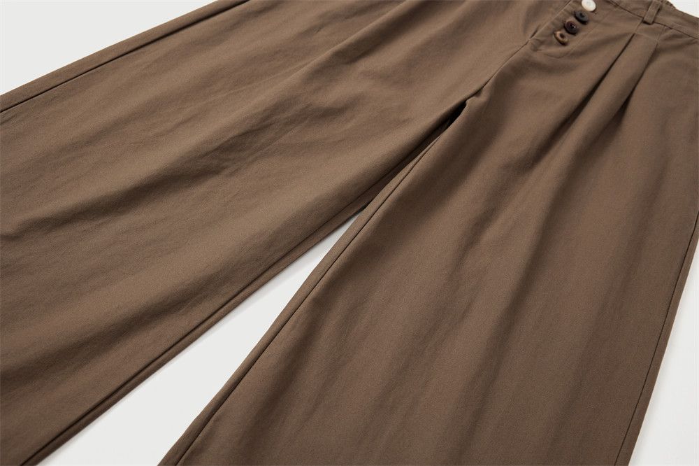 Japanese Brand Men's loose button straight loose wide leg trousers Size US 32 / EU 48 - 4 Thumbnail
