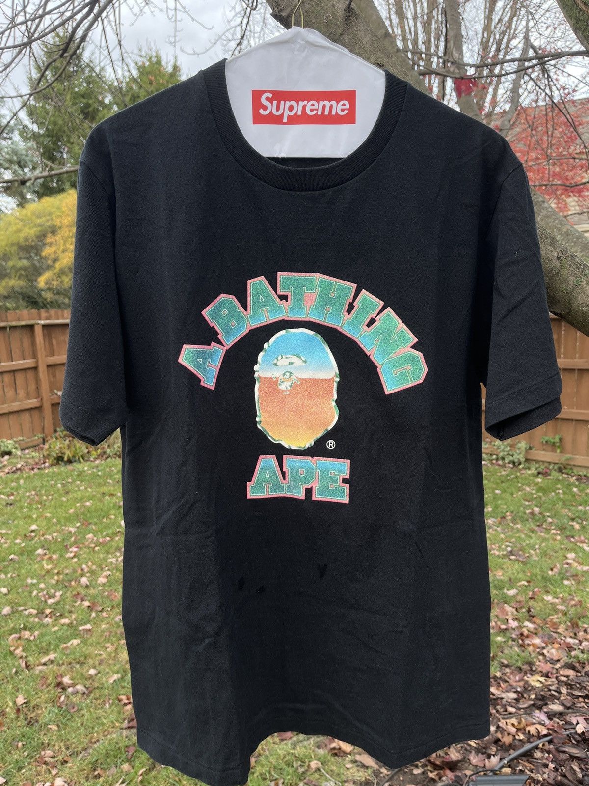 Bape Glitter Logo College Tee Size US L / EU 52-54 / 3 - 2 Thumbnail