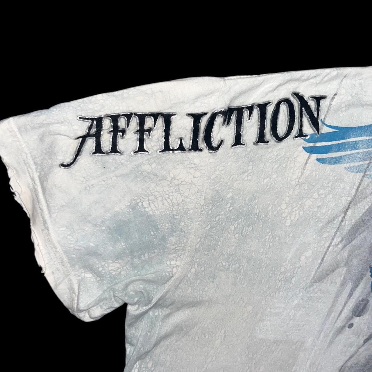Affliction × Vintage Vintage Y2K 2000s Affliction Cyber Goth Skull Distressed Tee Size US XL / EU 56 / 4 - 5 Thumbnail