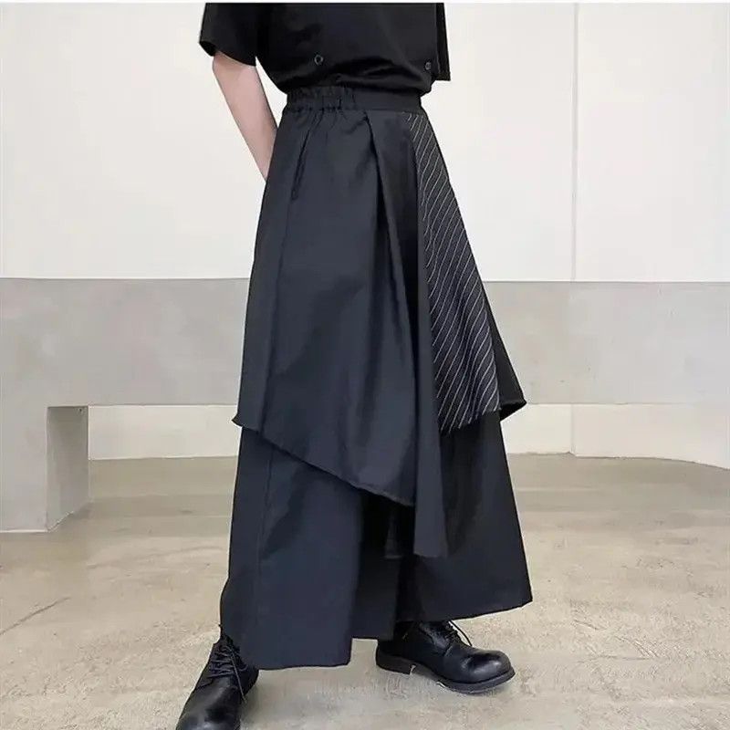 Japanese Brand Elastic Waist Trousers Loose Punk Japanese Size 33" - 4 Thumbnail