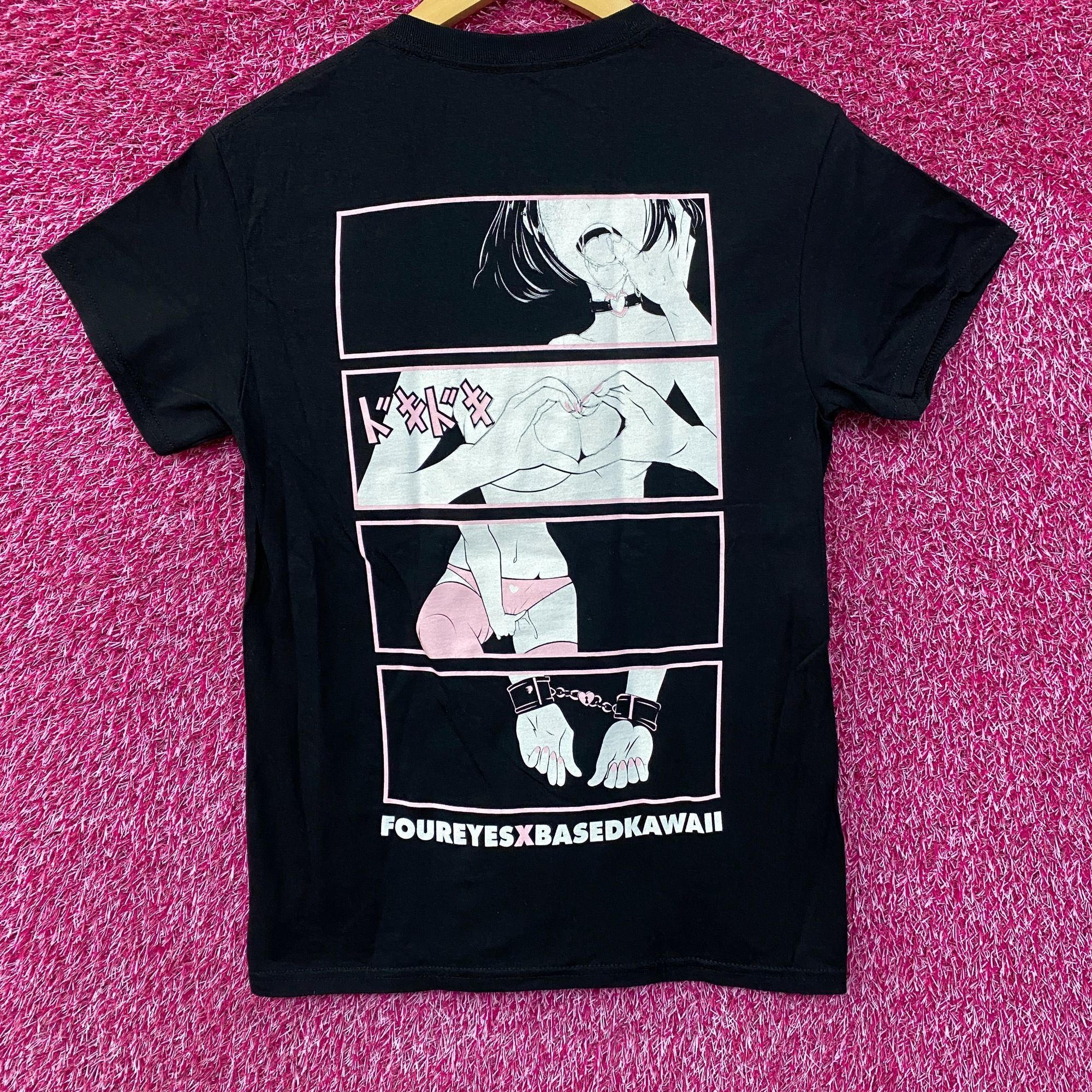Anime Foureyes X Based Kawaii Doki Doki Hentai Anime T-shirt Small Size US S / EU 44-46 / 1 - 4 Thumbnail
