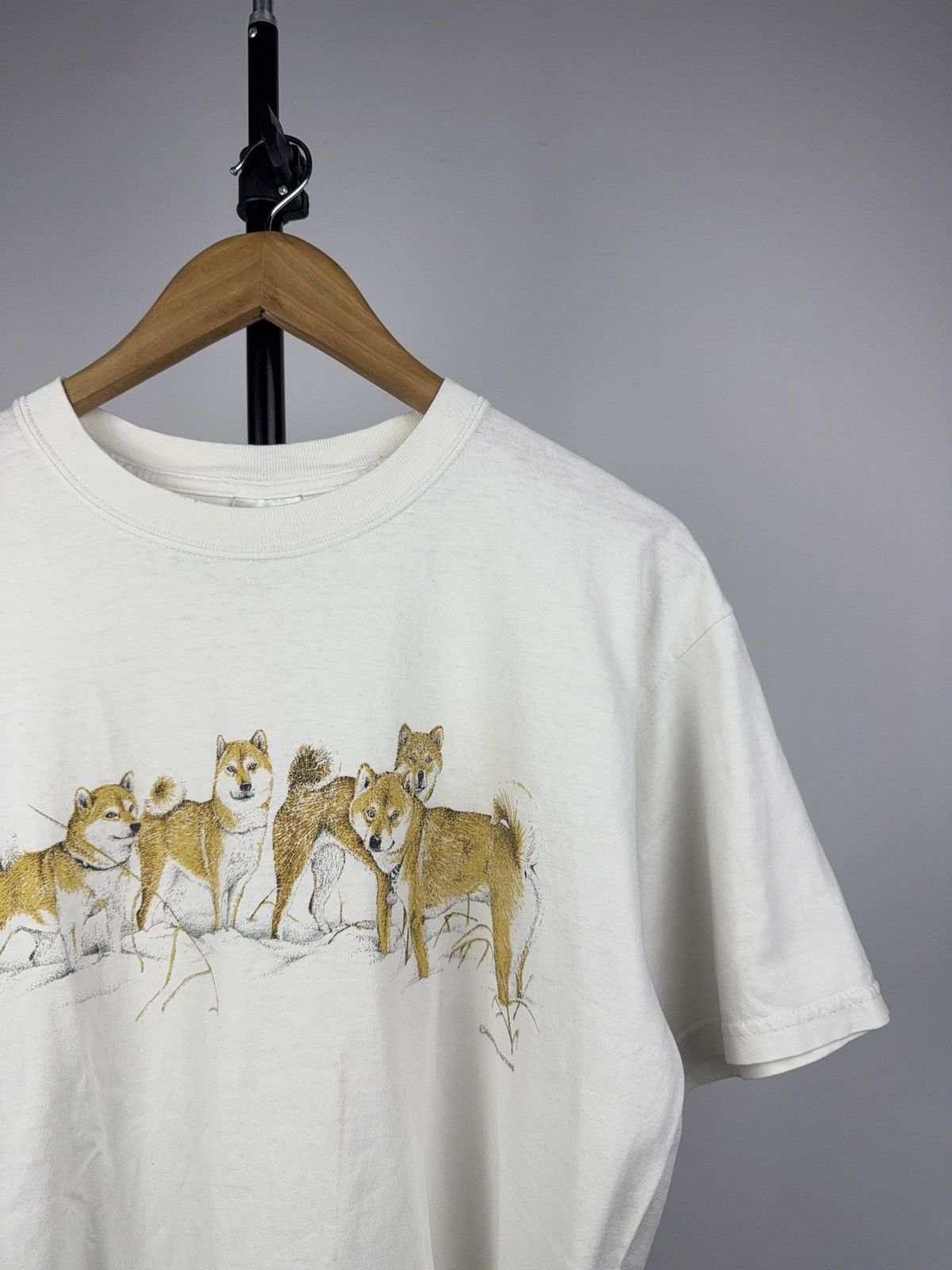 Vintage 00s Vintage Shiba Inu Dog Graphic Akashima Kennels T Shirt Size US M / EU 48-50 / 2 - 2 Thumbnail