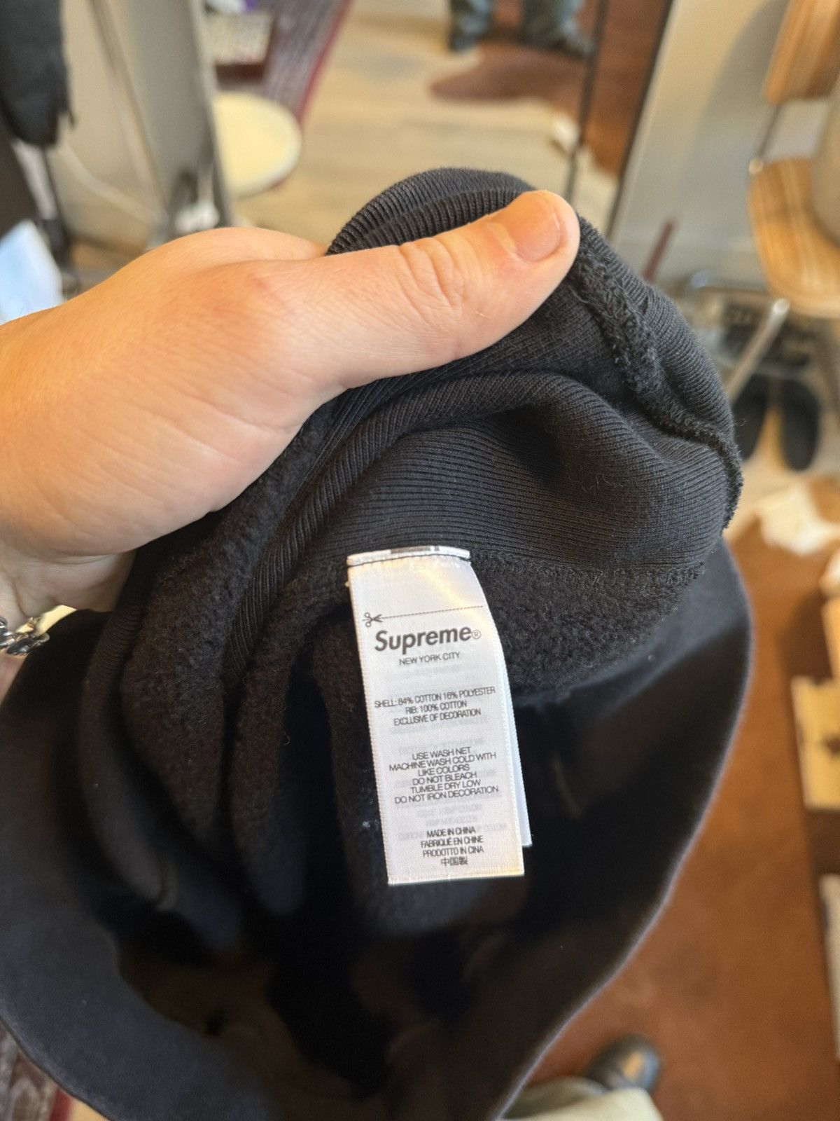 Supreme Supreme Washed Box Logo Crewneck Black Size US M / EU 48-50 / 2 - 5 Thumbnail
