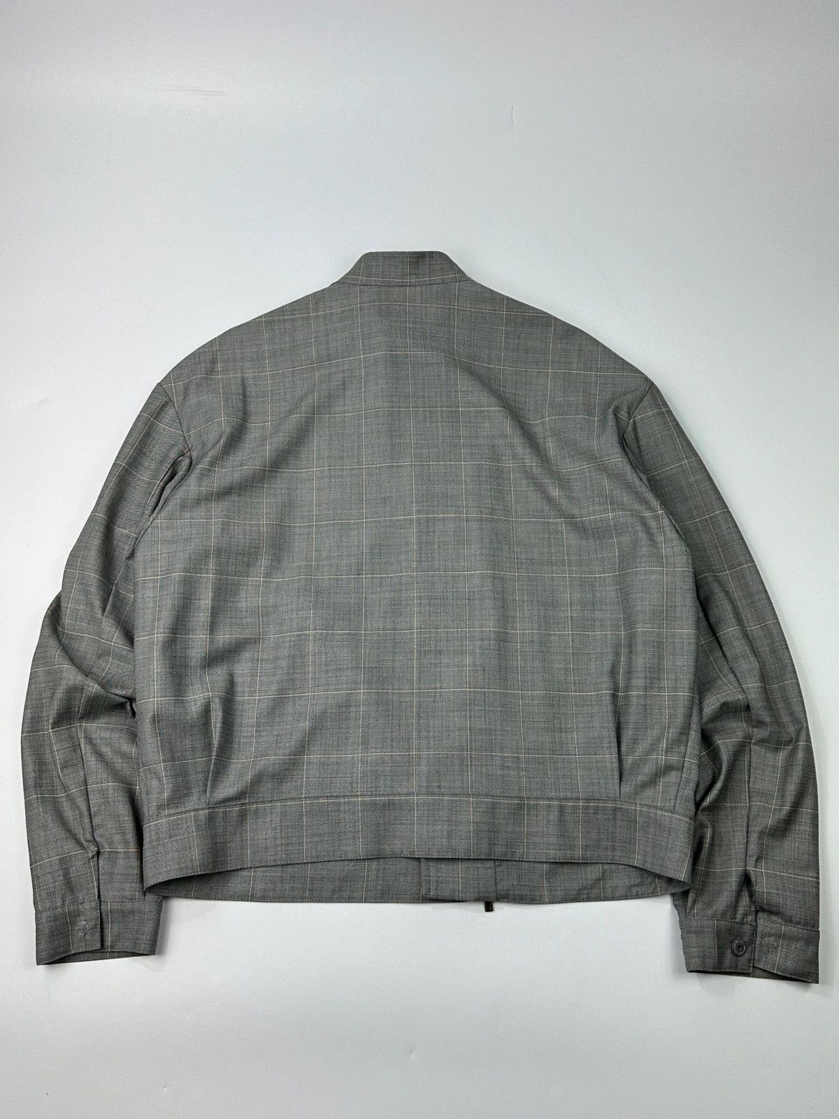Emporio Armani Emporio Armani SS2020 Grey Wool Light Side Zip Jacket Size US L / EU 52-54 / 3 - 5 Thumbnail