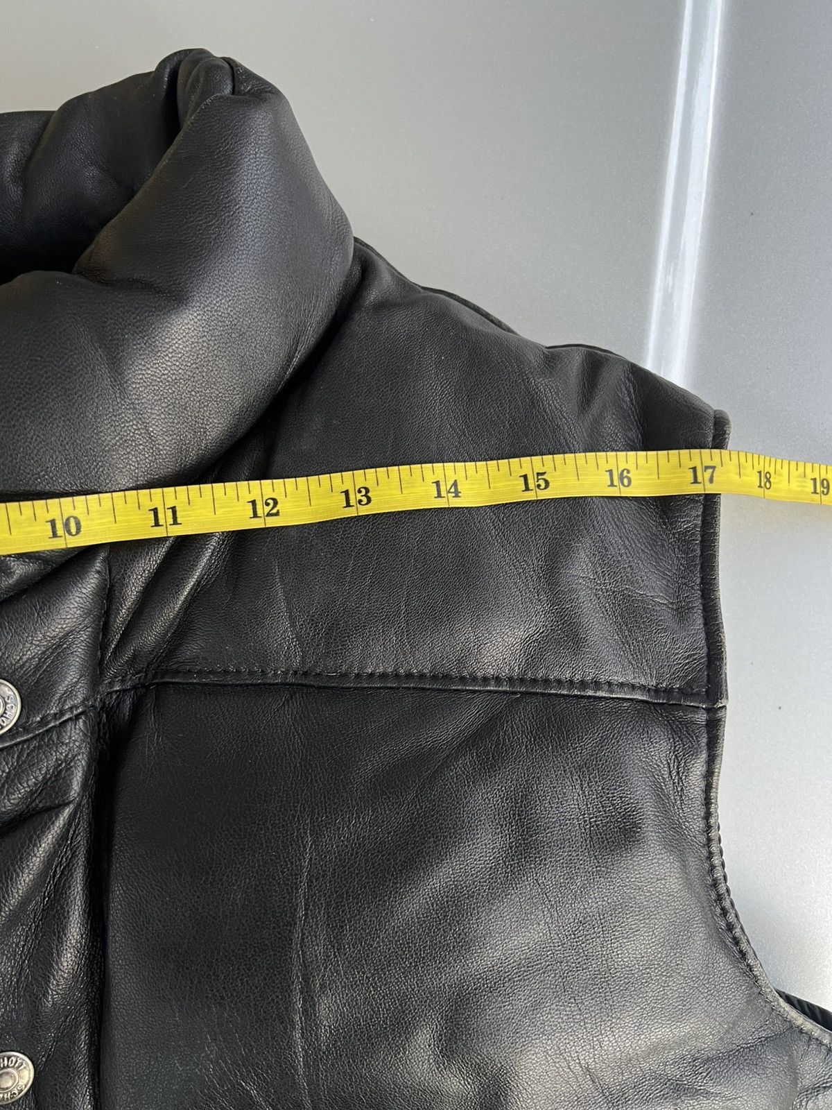 Vintage SCHOTT VEST LEATHER BUTTON ZIPPER Size US M / EU 48-50 / 2 - 14 Thumbnail