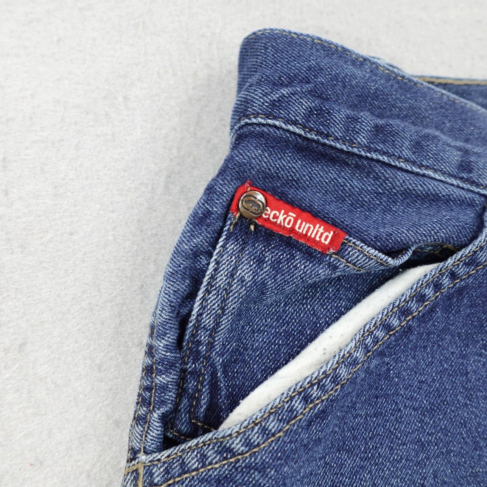 Ecko Unltd. VINTAGE Ecko Unltd Shorts Mens 40 Blue Denim Jorts Baggy Faded Hip Hop Y2K Bermuda Shorts Casual Mens Blue Denim 40 VINTAGE Size US 40 / EU 56 - 5 Thumbnail