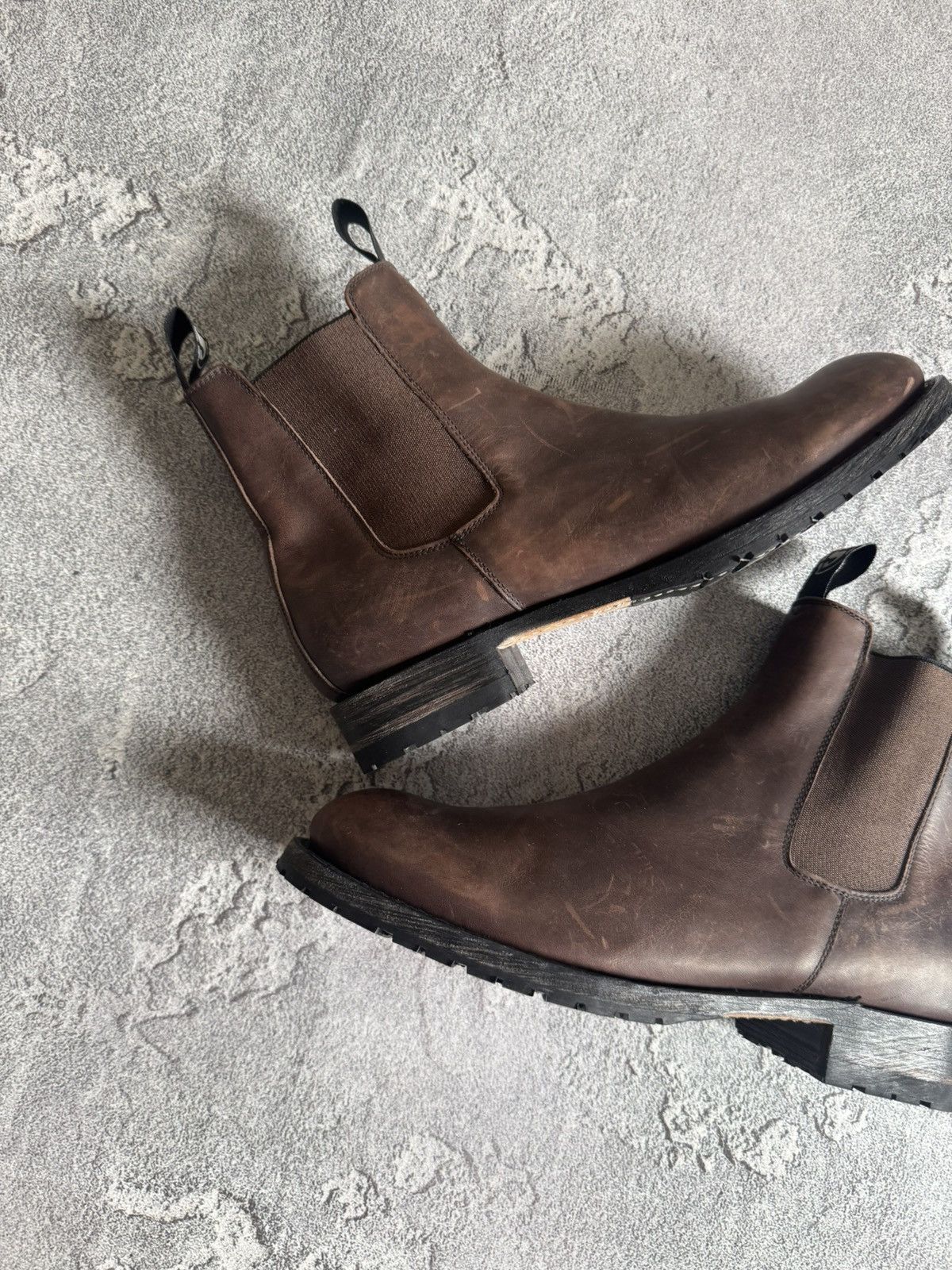 Sendra Sendra 44size Chelsea leather brown shoes boots western 00s Size US 11 / EU 44 - 2 Thumbnail