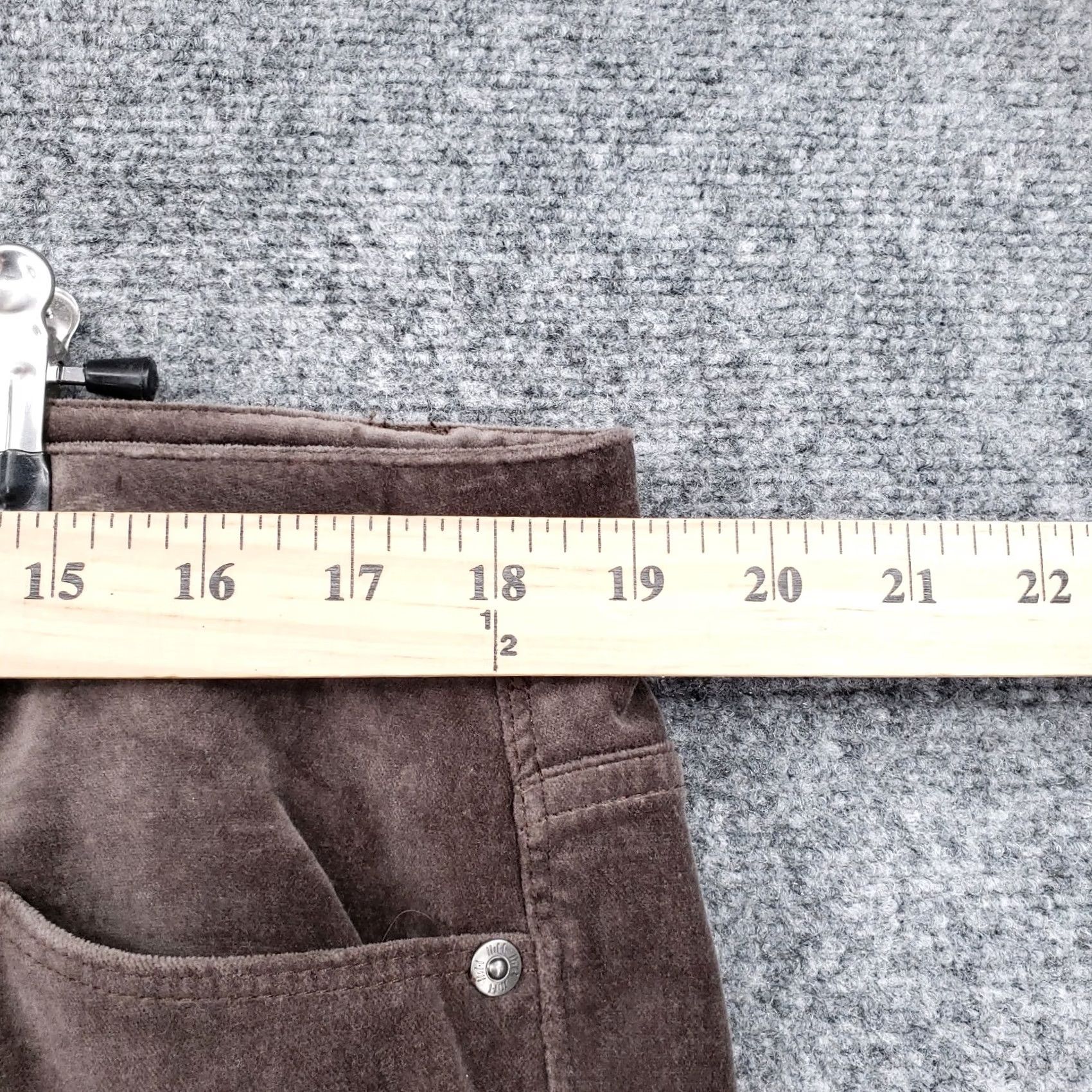 J. Jill J Jill Jeans Womens 16 Brown Velveteen Stretch Ankle High Rise 5 Pocket Zip Fly Size 38" / US 16 / IT 52 - 7 Thumbnail